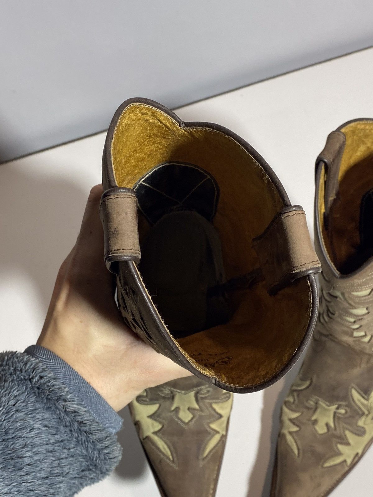 Genuine Leather × Vintage Vintage 00s Leather Cowboy Boots y2k Sancho Western Rodeo Size US 7 / IT 37 - 20 Thumbnail