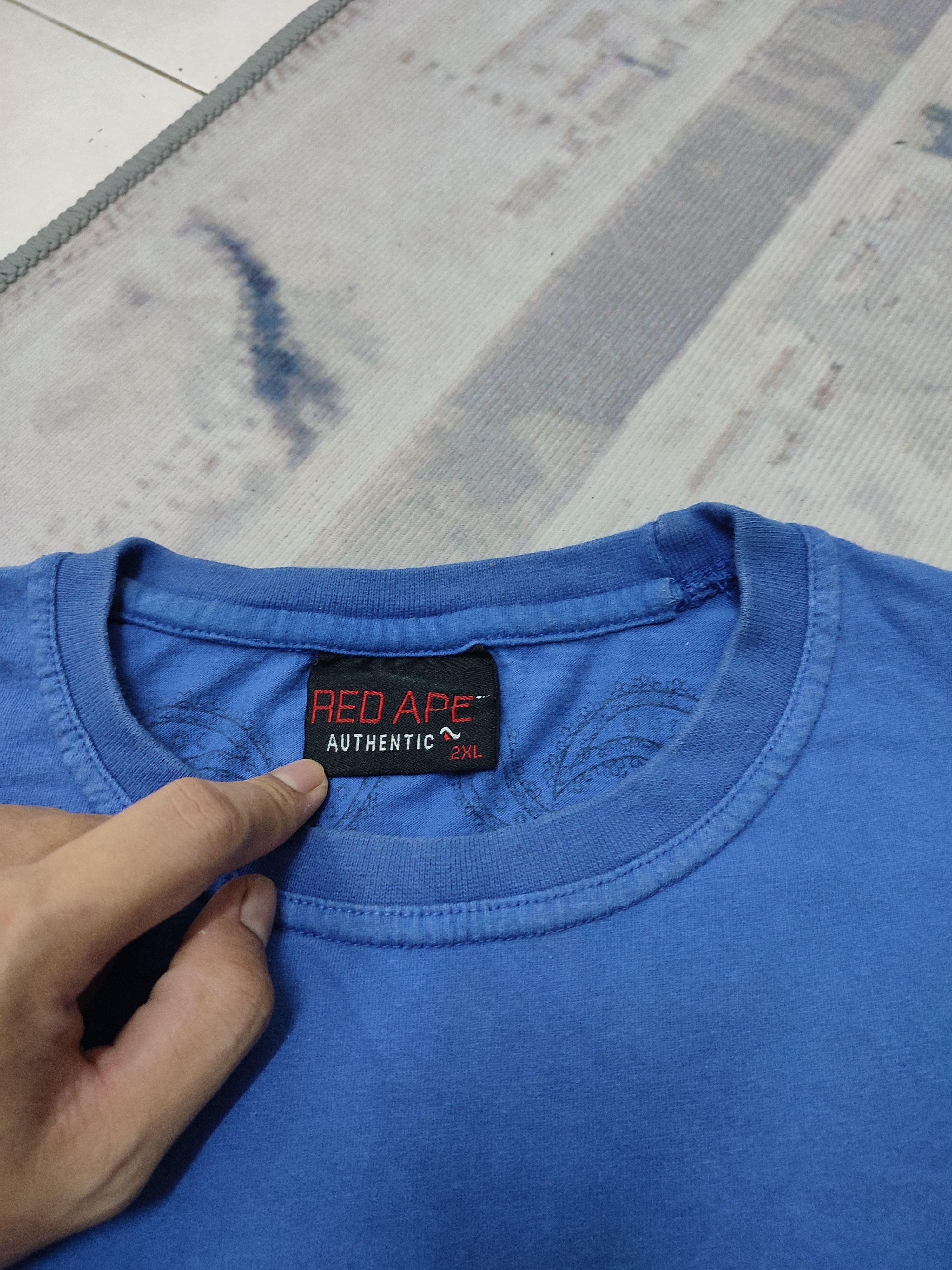 Japanese Brand 💥Baggy💥 Red Ape Blue Vintage Tees Size US XXL / EU 58 / 5 - 5 Thumbnail