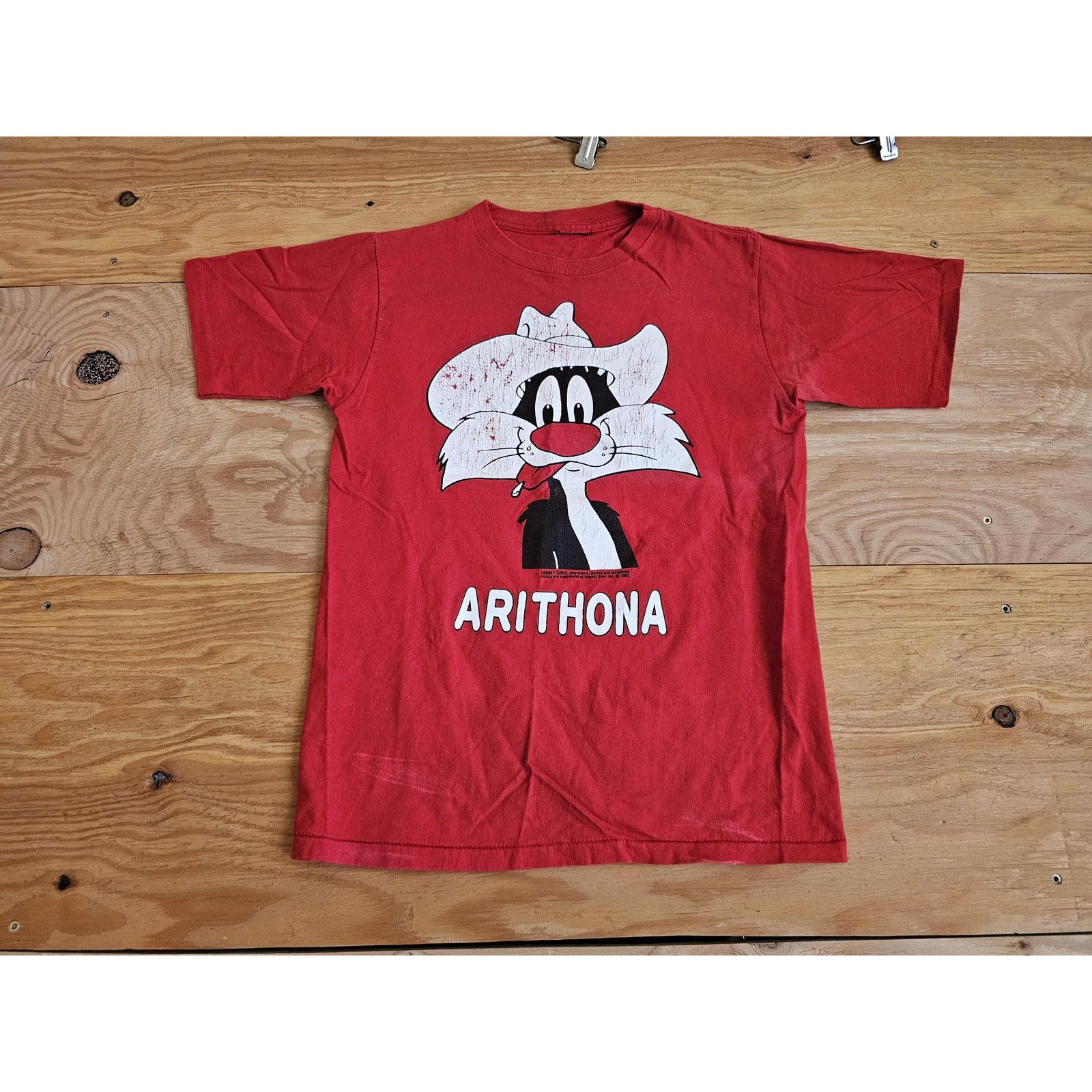 Other Cowboy Sylvester Arithona Arizona T-Shirt Red Sz M 1980s Size US M / EU 48-50 / 2 - 1 Thumbnail