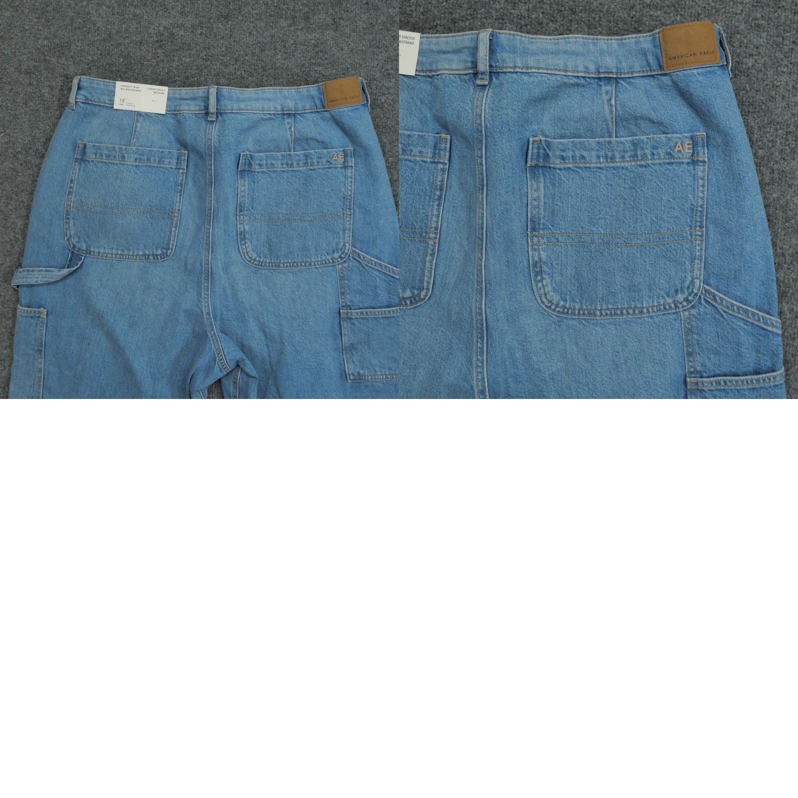 American Eagle Outfitters VINTAGE American Eagle Outfitters Jeans Women's 18 Blue Denim High Rise Boyfriend 90s Distressed 5-Pocket Design Jeans Womens Size 24" / US 00 / IT 34 - 9 Thumbnail
