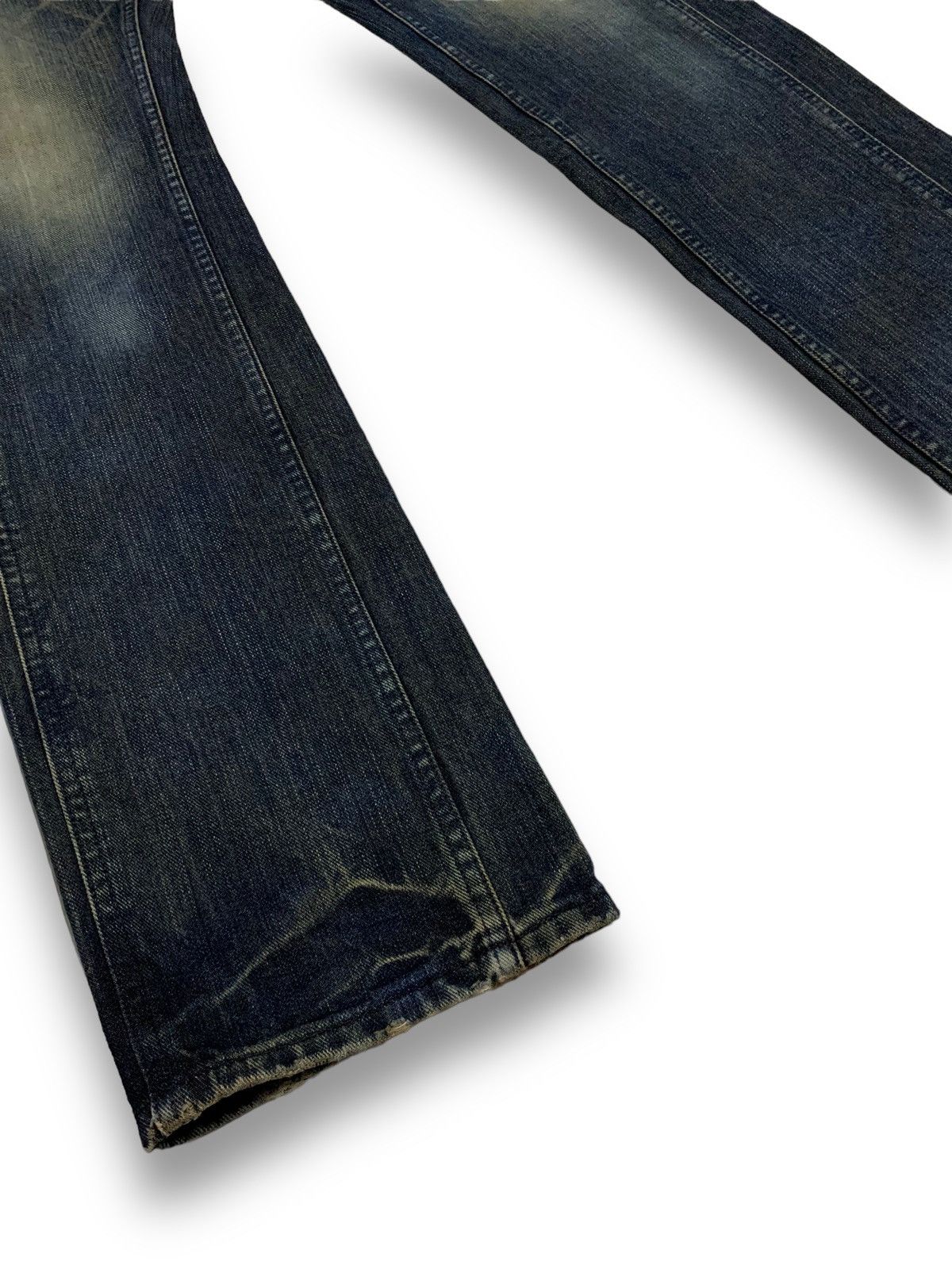 Lee × Number (N)ine Vintage Lee Riders x Beams Dark Blue Washed Whiskers Jeans Size US 32 / EU 48 - 11 Thumbnail