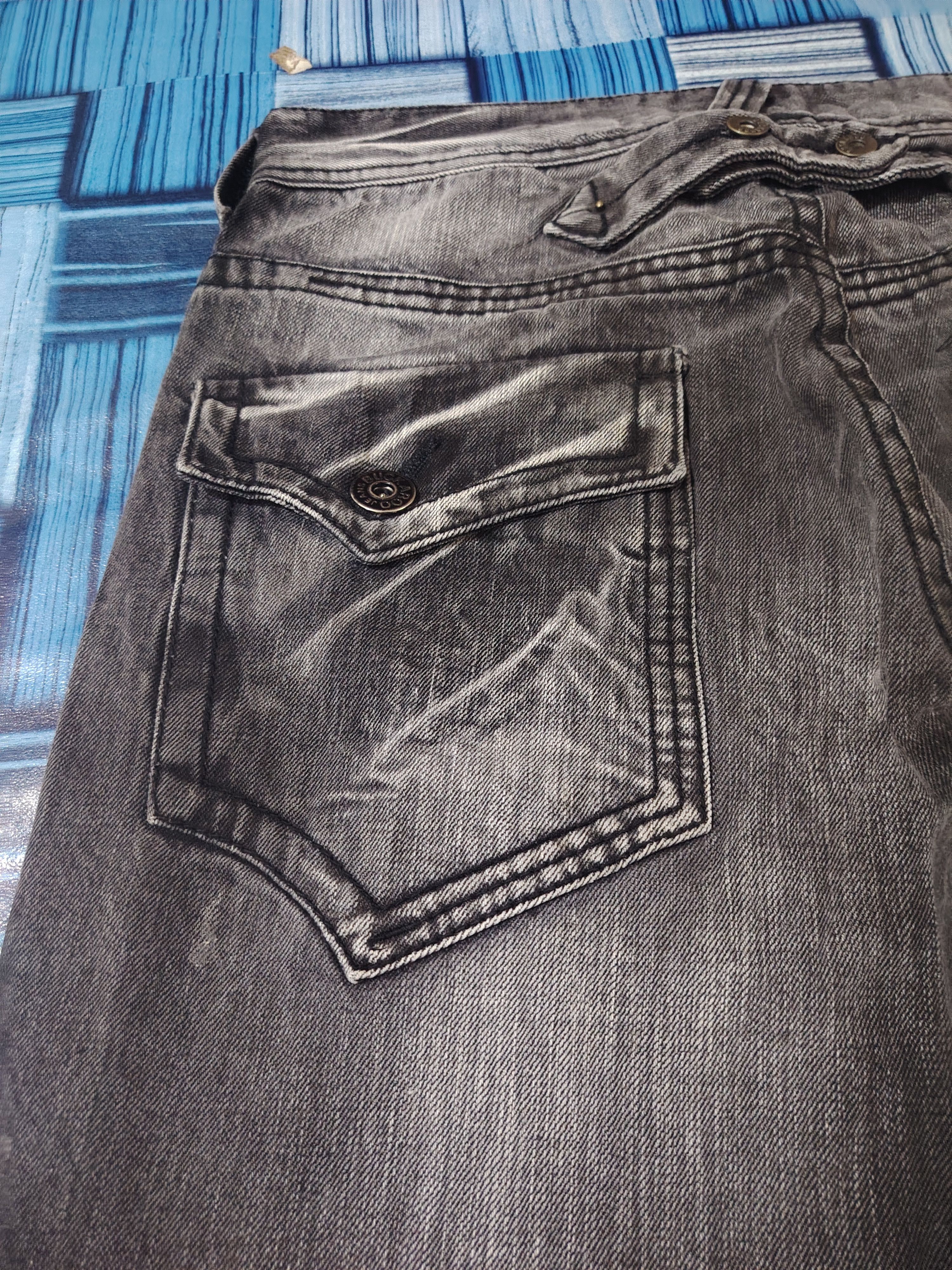 If Six Was Nine Buckaroo Distressed Denim Flared Jeans Baggy Style Buckle Size US 31 - 19 Thumbnail