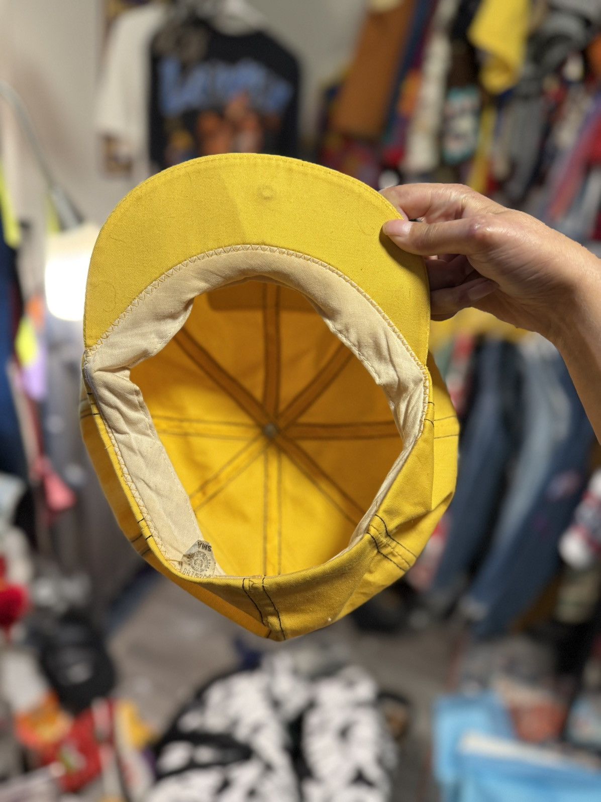 Yamaha Vintage Yamaha Patch Yellow Newsboy Flat Hat Cap w/ Button Size ONE SIZE - 4 Thumbnail