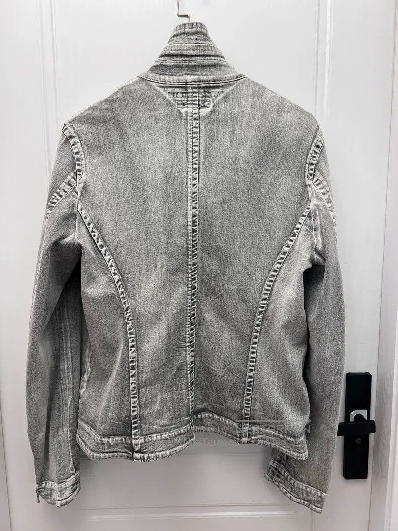 Julius Julius Water-washed distressed stand-up collar biker denim Size US XL / EU 56 / 4 - 2 Thumbnail