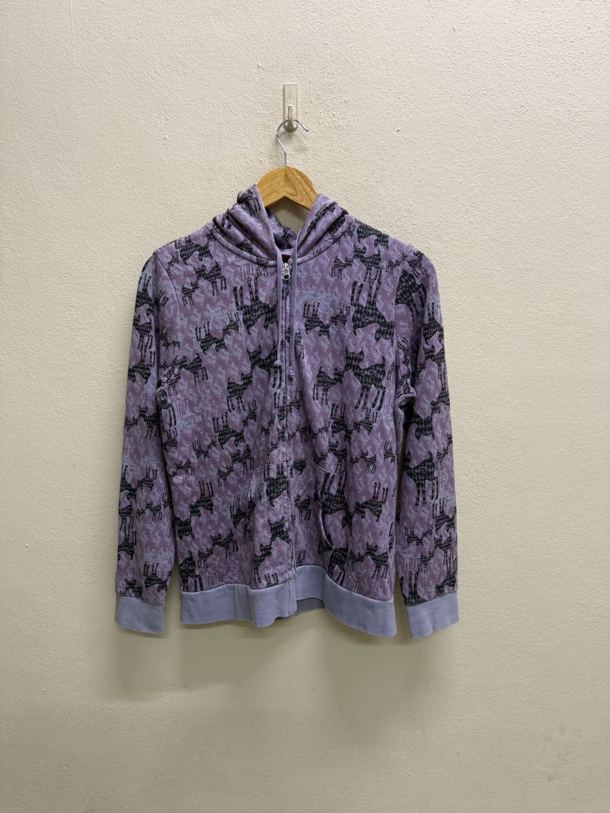 Uniqlo Ivanahelsinki Uniqlo Black Cat Patern Zipper Sweater Hoodie Size US S / EU 44-46 / 1 - 12 Thumbnail
