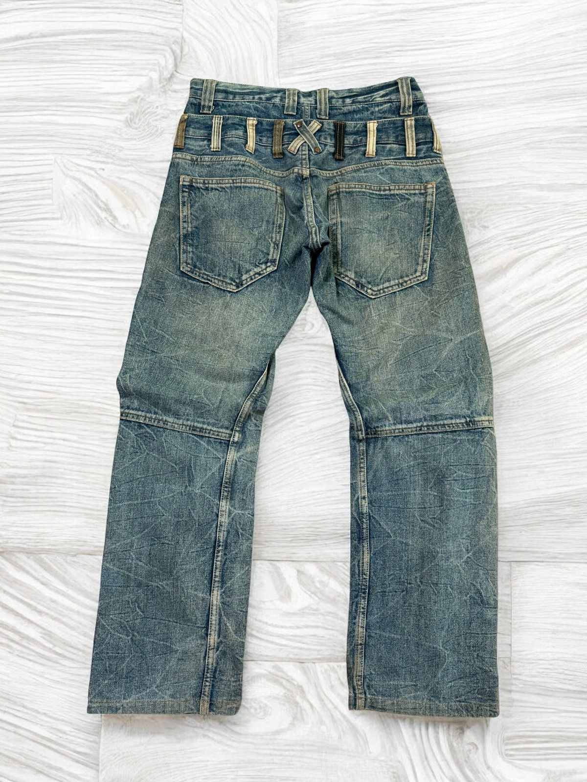 Le Grande Bleu (L.G.B.) JACK SERIKA DOUBLE WAIST ACID MUD WASH DENIM Size US 28 / EU 44 - 2 Thumbnail