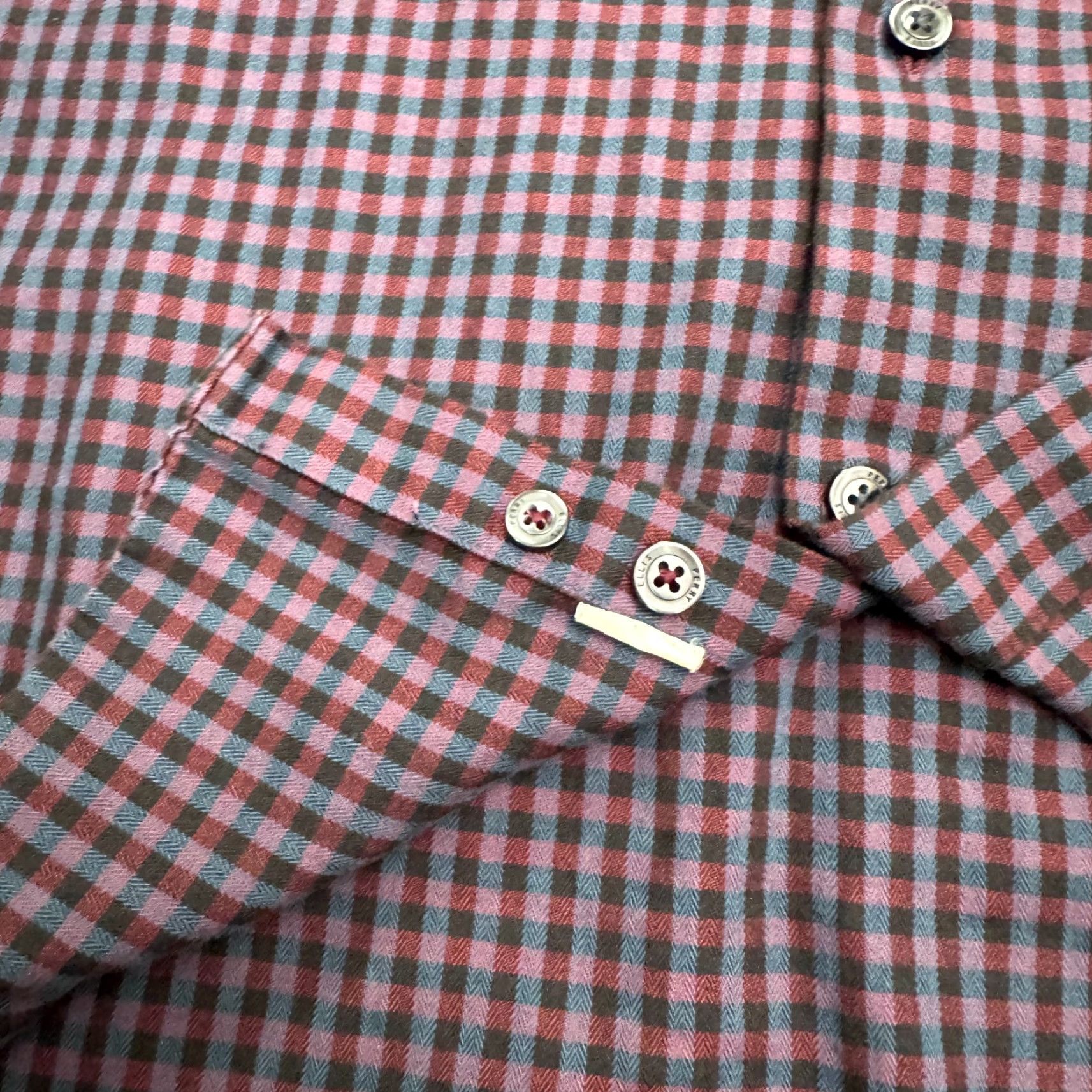 Perry Ellis Perry Ellis Gingham Button-Down Shirt Mens Medium Blue Red Plaid Cotton Casual Shirt Regular Fit Multicolor Button-Up Long Sleeve Men Mens Size US M / EU 48-50 / 2 - 5 Thumbnail
