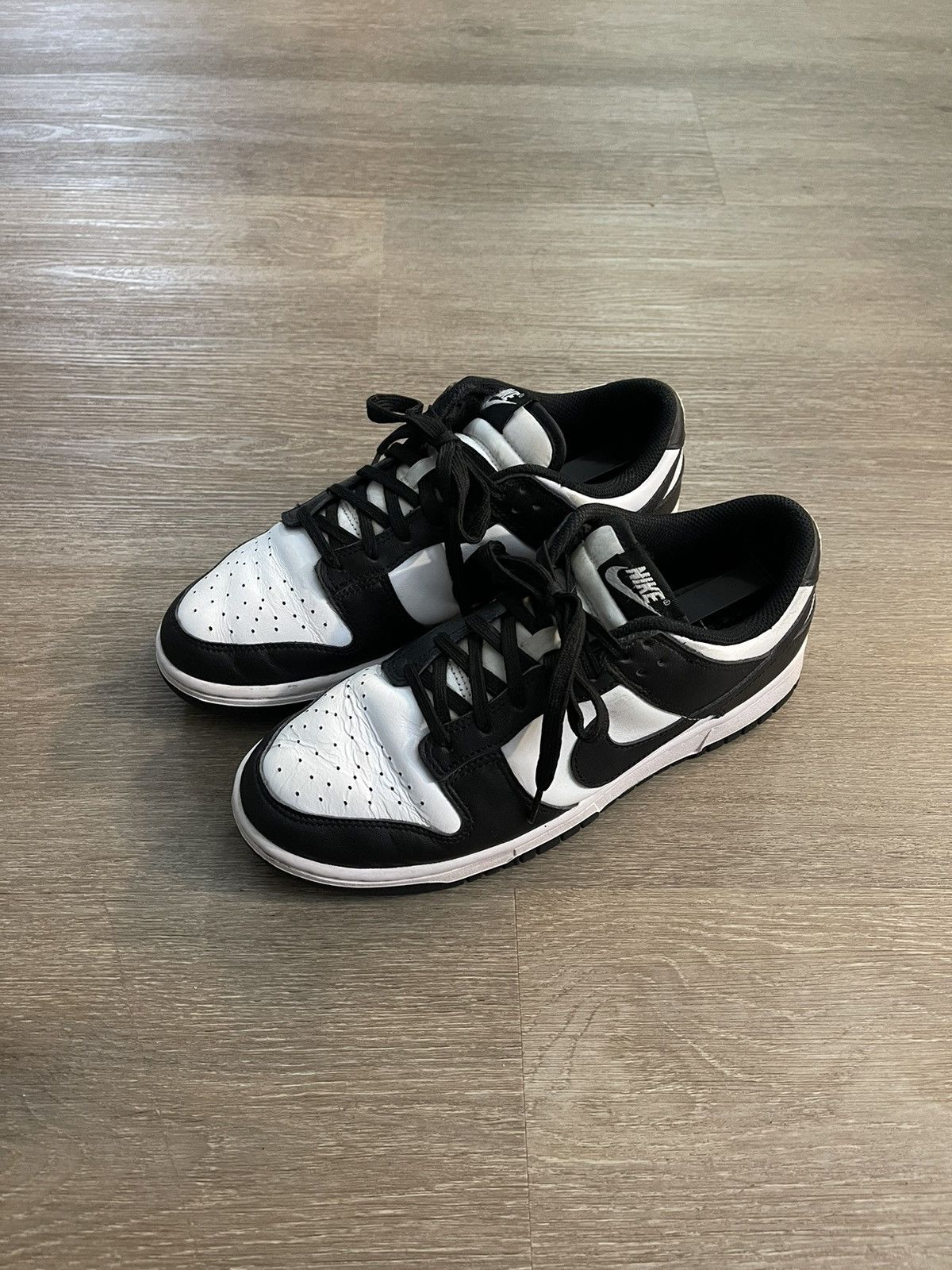 Nike Nike Dunk Low Black White Panda Used Size 8 No Box Size US 8 / EU 41 - 1 Thumbnail