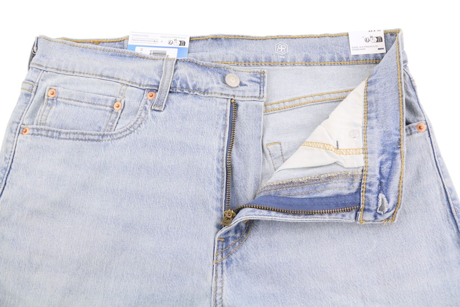 Levi's 512 W33/L32 Slim Taper Faded Blue Jeans 87083 Size US 33 - 4 Thumbnail