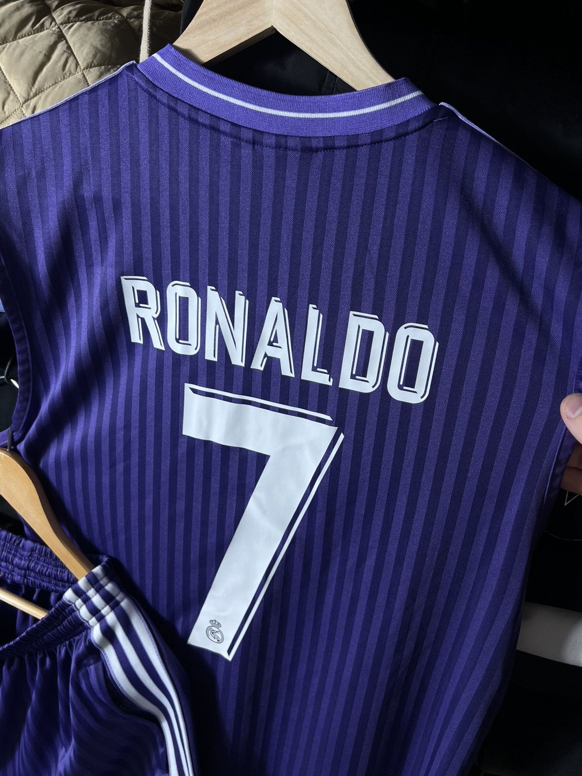 Adidas Adidas x Real Madrid Ronaldo #7 Football Jersey Shorts Set Size US 34 / EU 50 - 13 Thumbnail