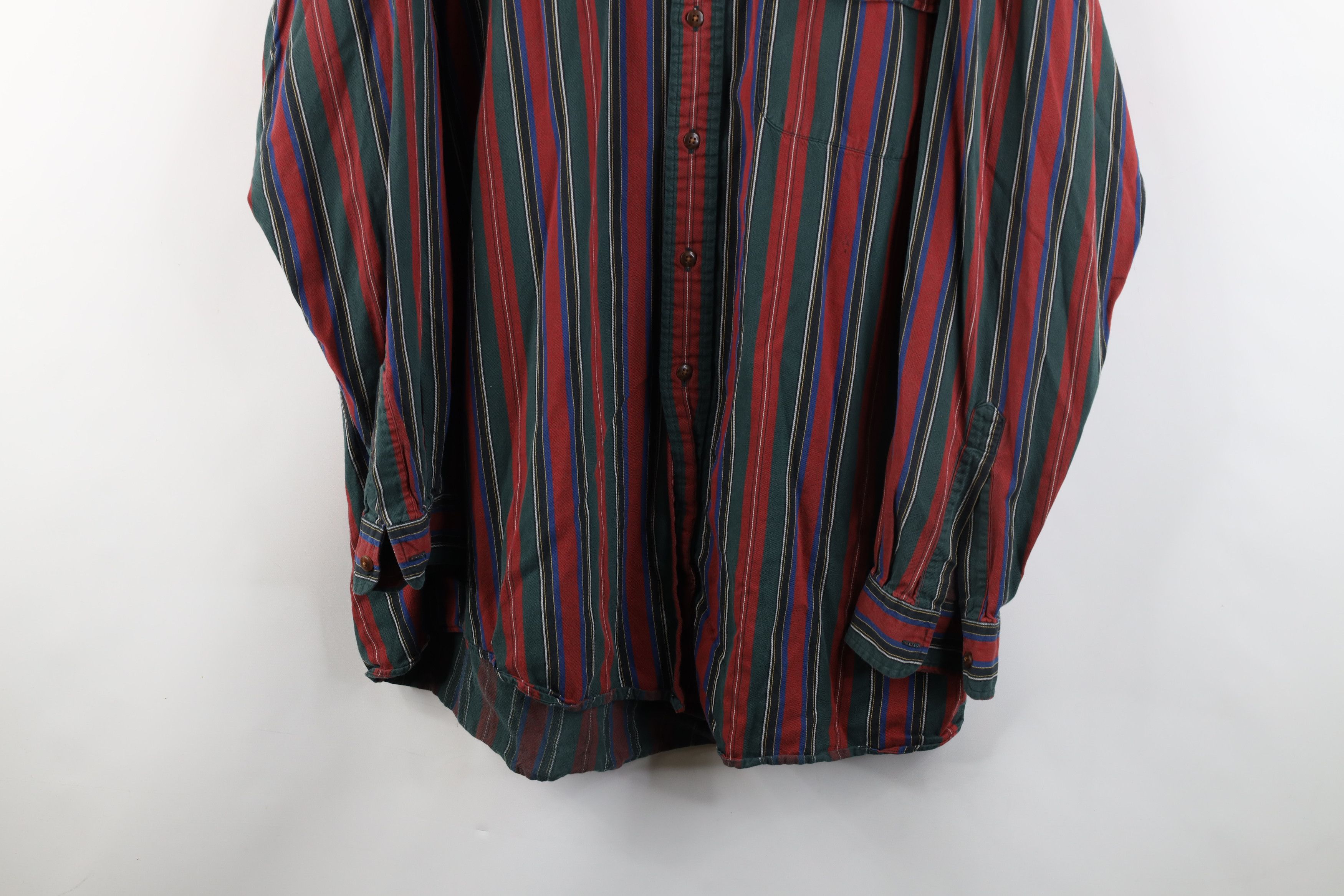 Vintage Vintage 90s Streetwear Striped Collared Button Down Shirt Size US XL / EU 56 / 4 - 3 Thumbnail