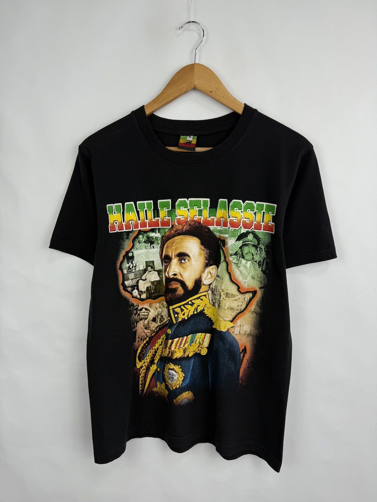Bob Marley 🇪🇹 Vintage 90s Haile Selassie RasTafari Emperor Ethiopia King Size US M / EU 48-50 / 2 - 2 Thumbnail