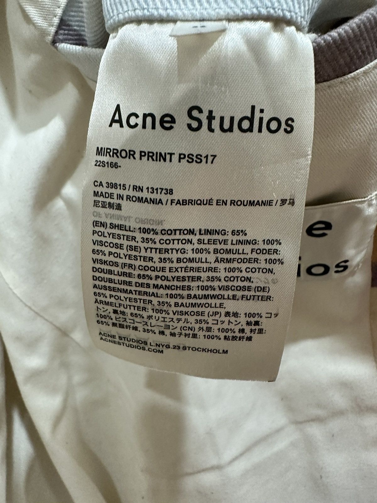 Acne Studios RARE GRAIL acne studios printed jacket Size US XL / EU 56 / 4 - 7 Thumbnail