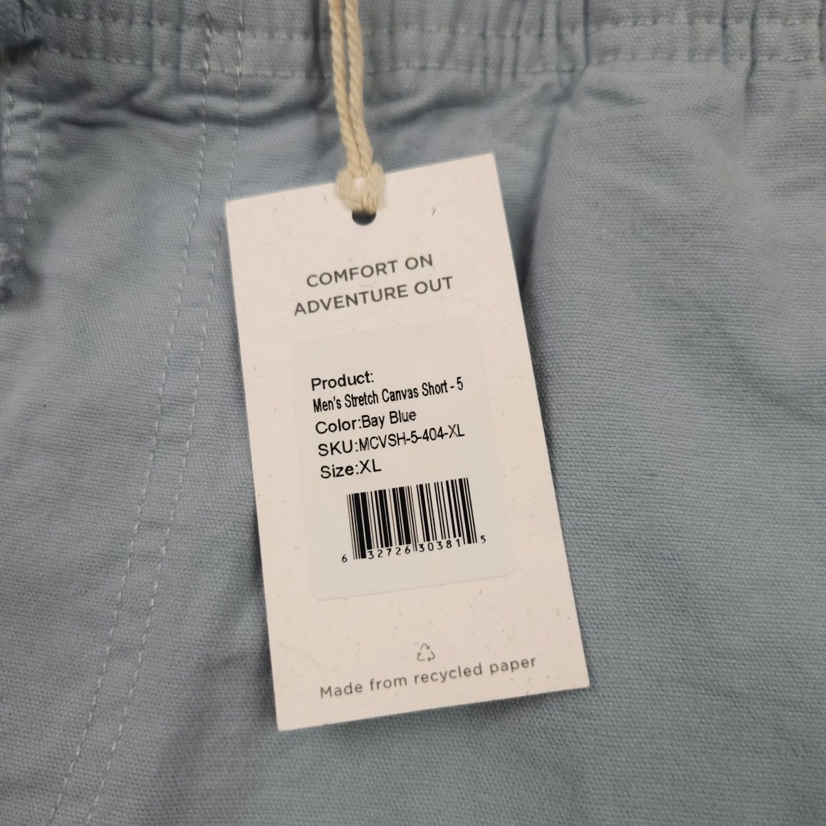 Vintage Free Fly Shorts Mens XL Blue Canvas Pockets Drawstring Elastic Waist Cotton Spandex Bamboo Beach Outdoor 90s (If applicable) No—Oops Size US 36 / EU 52 - 3 Thumbnail