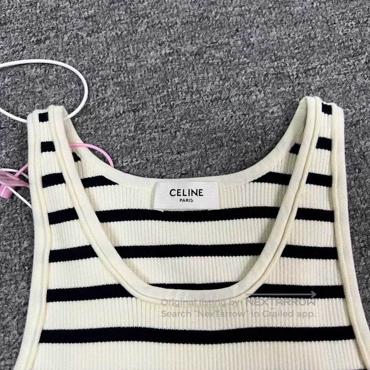 Celine Celine Striped Logo Vest S. Size S / US 4 / IT 40 - 4 Thumbnail