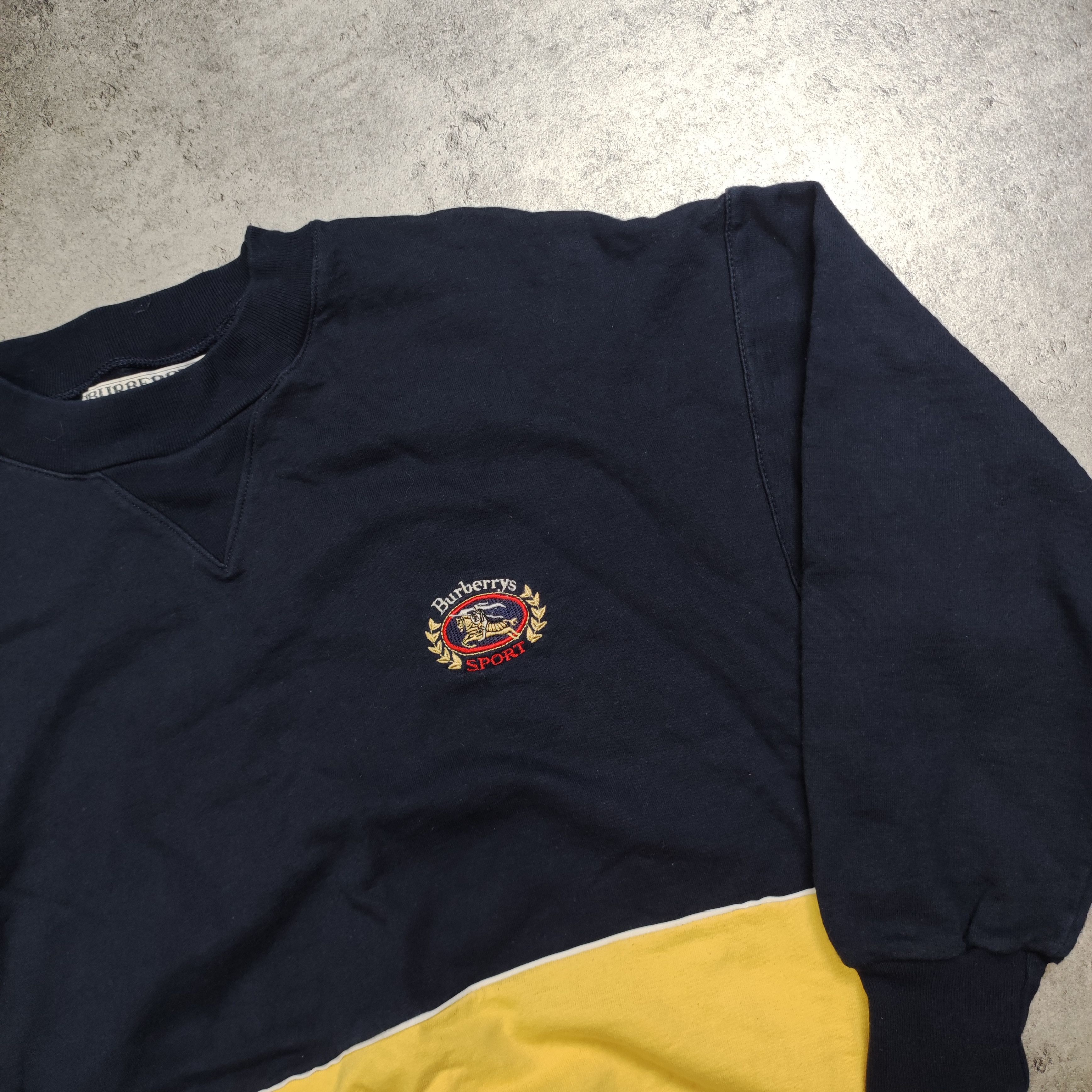 Burberry × Vintage RARE 90s Burberrys London Sport Logo Crewneck Sweatshirt Size US S / EU 44-46 / 1 - 3 Thumbnail