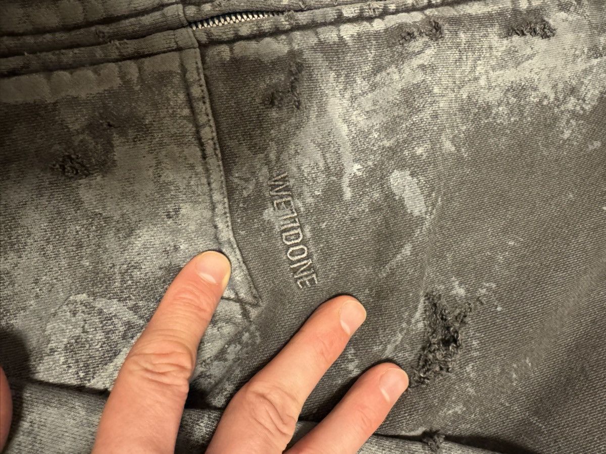 WE11DONE We11done Distressed Zip Hoodie Dark Grey Size M Rare Size US M / EU 48-50 / 2 - 6 Thumbnail