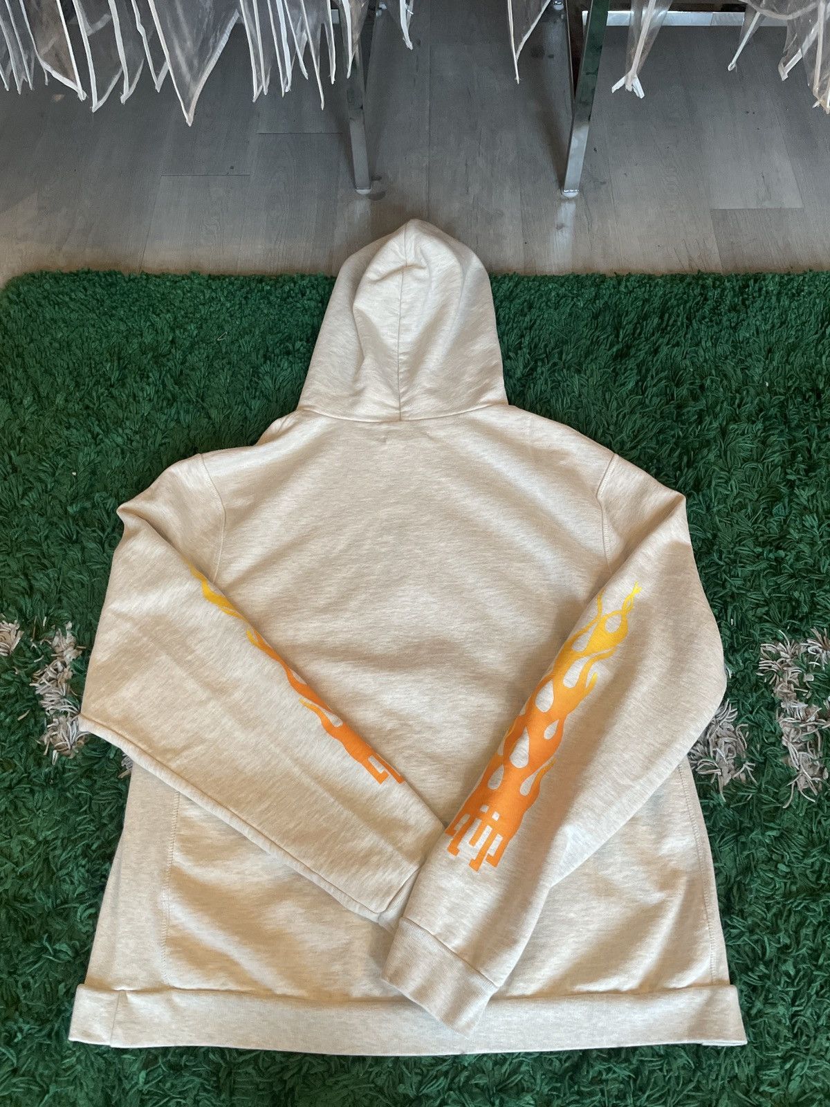 Eric Emanuel Eric Emanuel Grey/Orange Flame Hoodie XL Size US XL / EU 56 / 4 - 2 Thumbnail