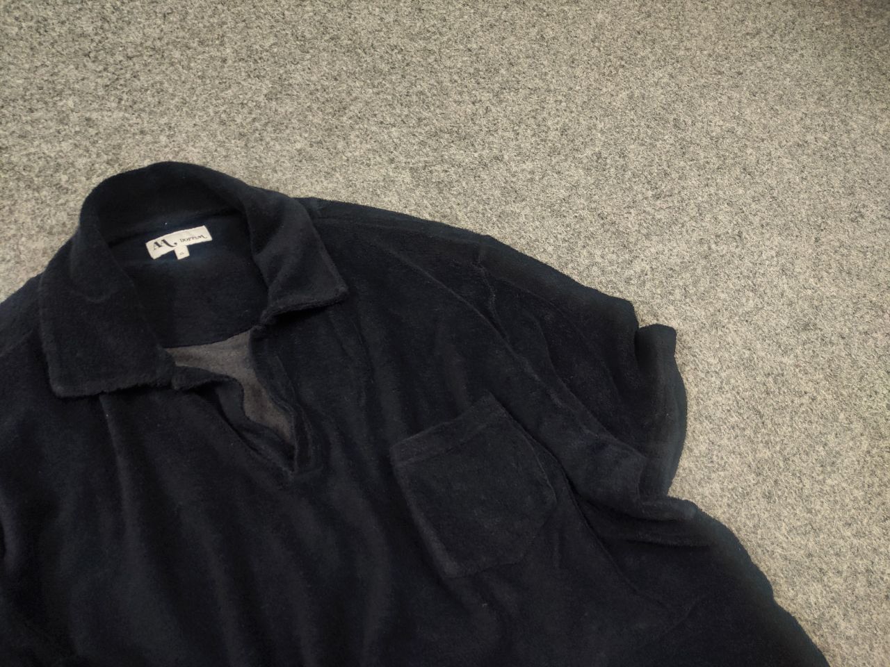 Doppiaa Doppiaa Italy Design Open Collar Navy terry cloth Polo Shirt Size US XL / EU 56 / 4 - 4 Thumbnail