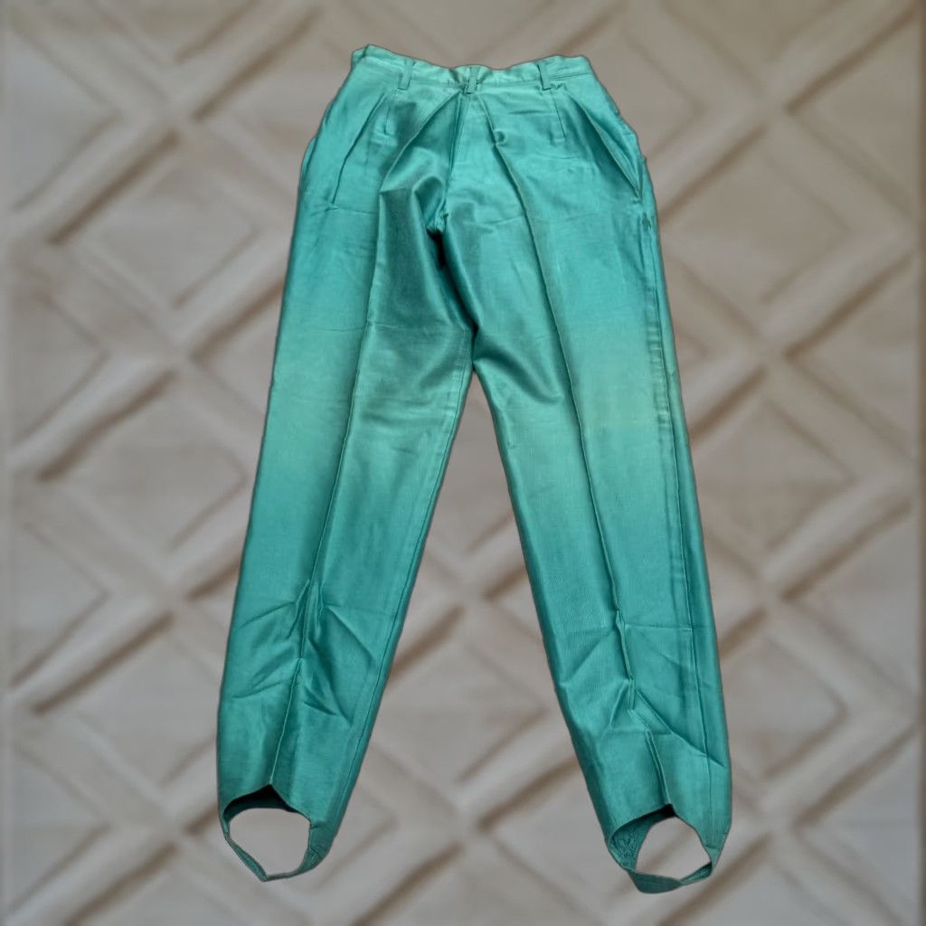 Vintage Vintage The Limited Stirrup Pants Womens 6 Green High Rise Pleated Trouser Dress Pants Tapered 90s Retro Classic Womens Size 28" / US 6 / IT 42 - 1 Thumbnail