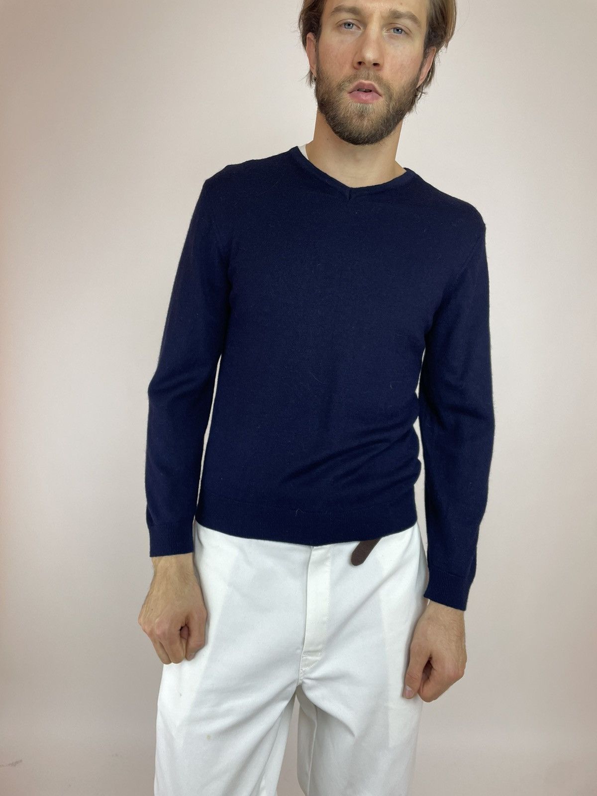Lindbergh LINDBERGH Wool sweater V-Neck Mens size M Size US S / EU 44-46 / 1 - 2 Thumbnail
