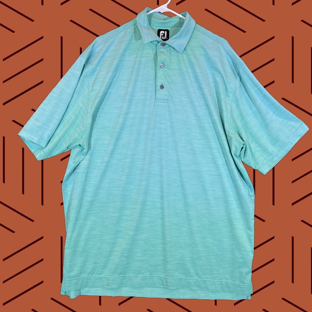 Footjoy FootJoy Polo Shirt Mens XL Green Striped Performance Active Golf Sport Stretch Shirt Size US XL / EU 56 / 4 - 1 Thumbnail