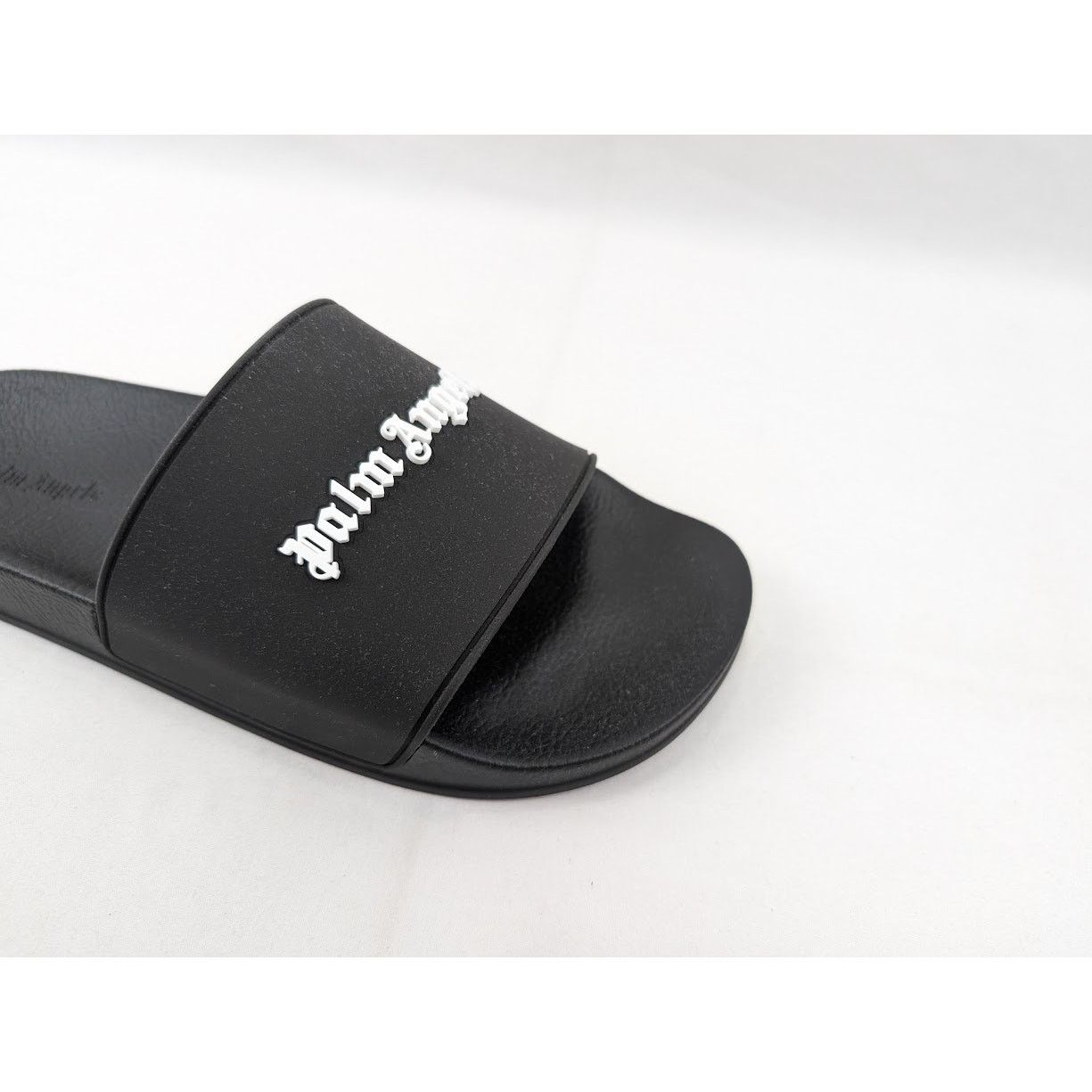 Palm Angels o1rshd1 Essential Logo Pool Sliders in Black/White Size US 8 / EU 41 - 3 Thumbnail