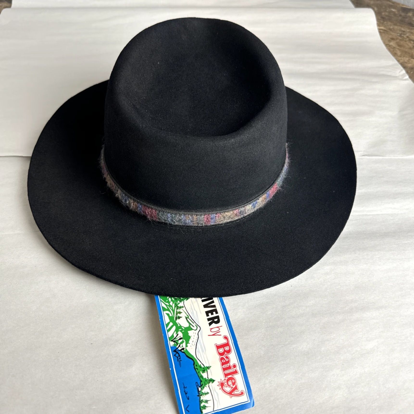 Bailey 44 Bailey Wind River Shasta Black Mens Hat 7 1/2 Cowboy Hat Mens Size 7 1/2 Black Bailey Wind River Shasta Cowboys Size ONE SIZE - 3 Thumbnail