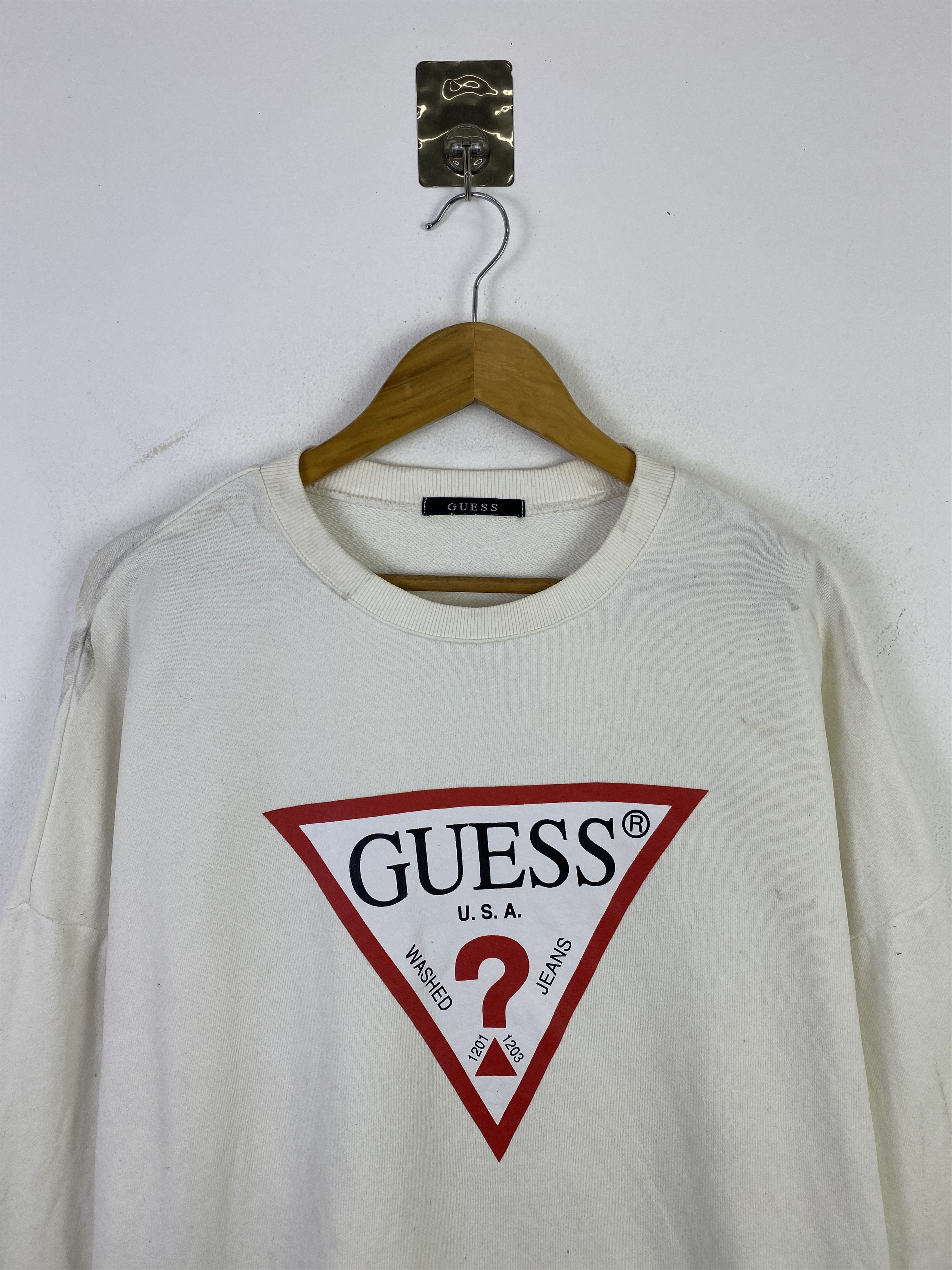 Guess Vintage Guess Printed Pullover Crewneck Sweatshirt SH0343 Size US M / EU 48-50 / 2 - 2 Thumbnail