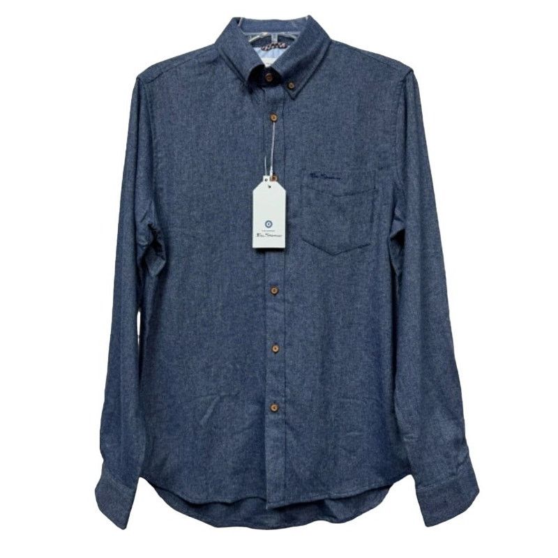 Ben Sherman Ben Sherman Mod/Classic Fit Blue Chambray Button Down Shirt Size US S / EU 44-46 / 1 - 2 Thumbnail