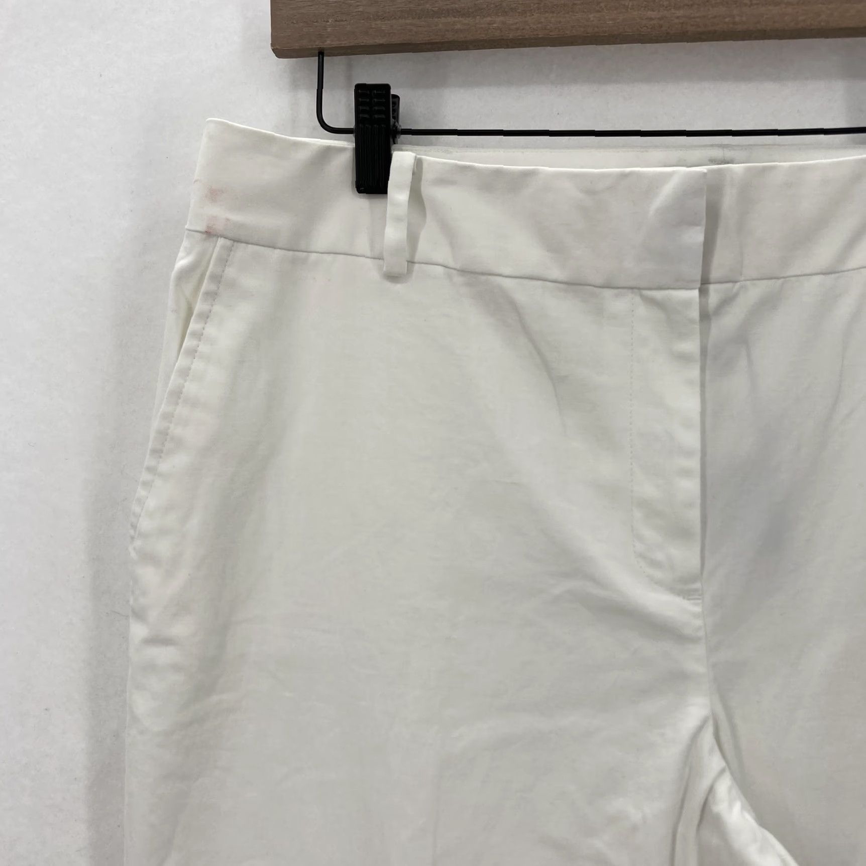 Talbots Talbots Pants Womens 16 White Heritage Straight Leg Chino Cotton Stretch Pockets Size 38" / US 16 / IT 52 - 3 Thumbnail
