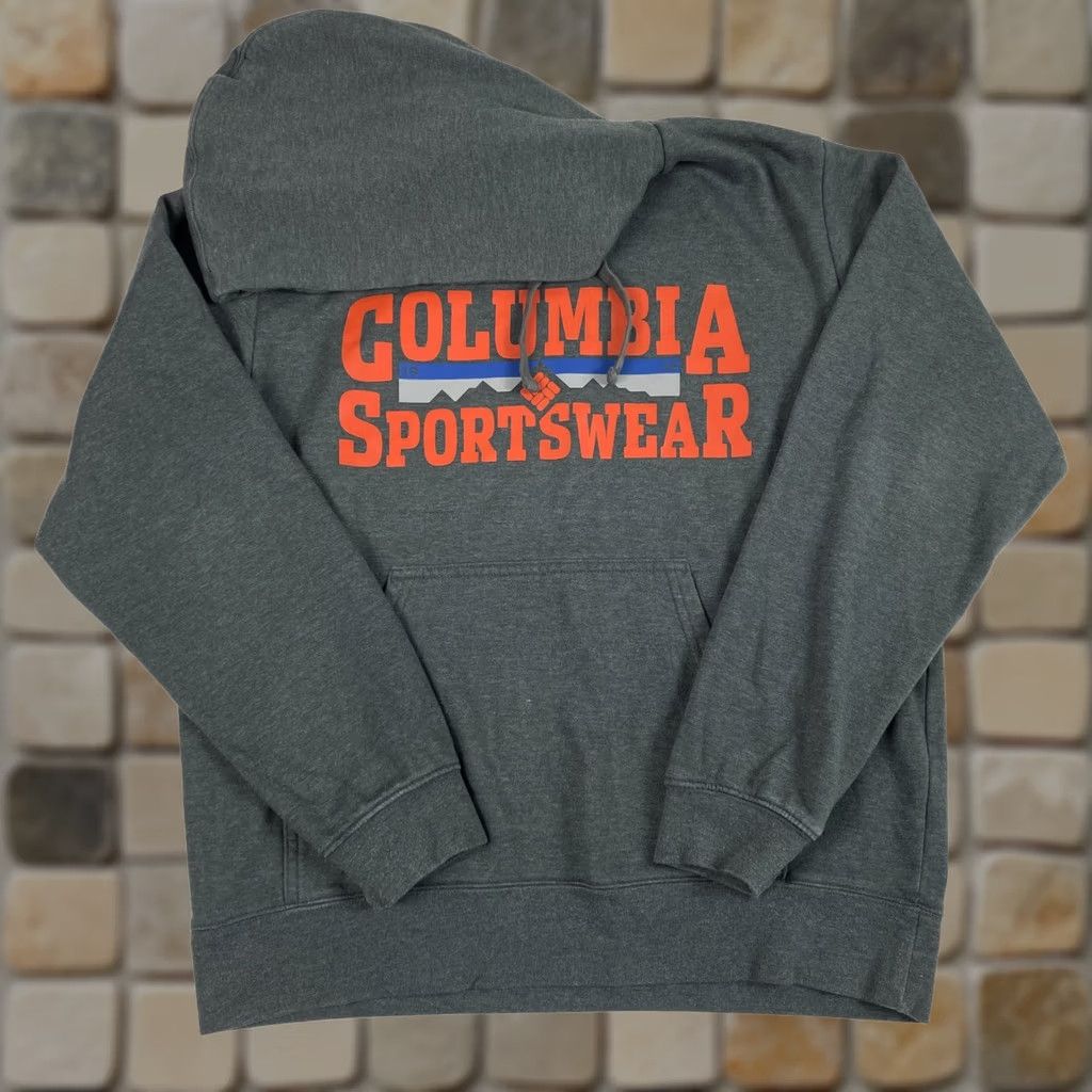 Vintage Columbia Hoodie Mens M Gray Medium Long Sleeve Pullover Lined Hiking Ski Outdoors Size US M / EU 48-50 / 2 - 1 Thumbnail
