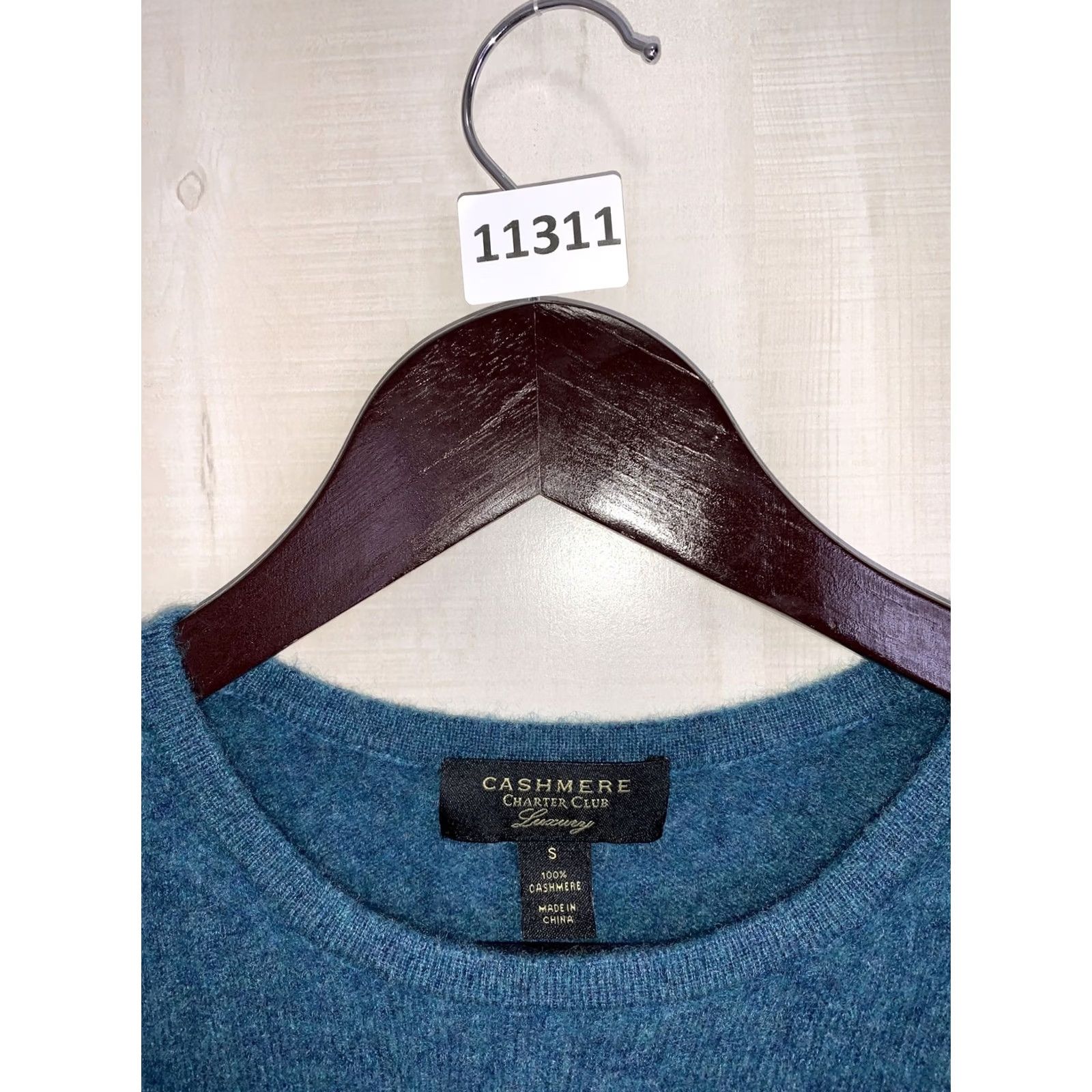 Charter Club VINTAGE Charter Club Luxury Cashmere Mixed Blue Scoop Neck Womens Knit Small Sweater- Property of Charter Club? (Not allowed) Size S / US 4 / IT 40 - 2 Thumbnail