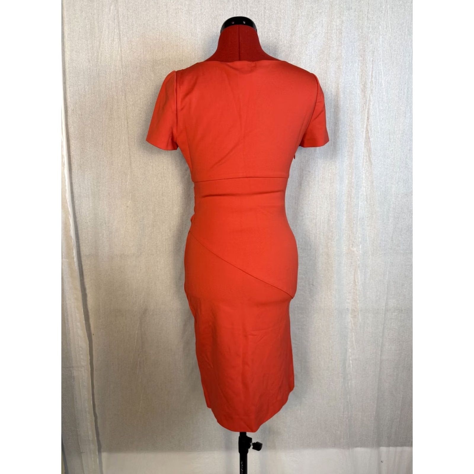 Diane von Furstenberg Diane von Furstenberg Dress Womens 2 Red Midi Size Cocktail Business F421 Size XS / US 0-2 / IT 36-38 - 4 Thumbnail