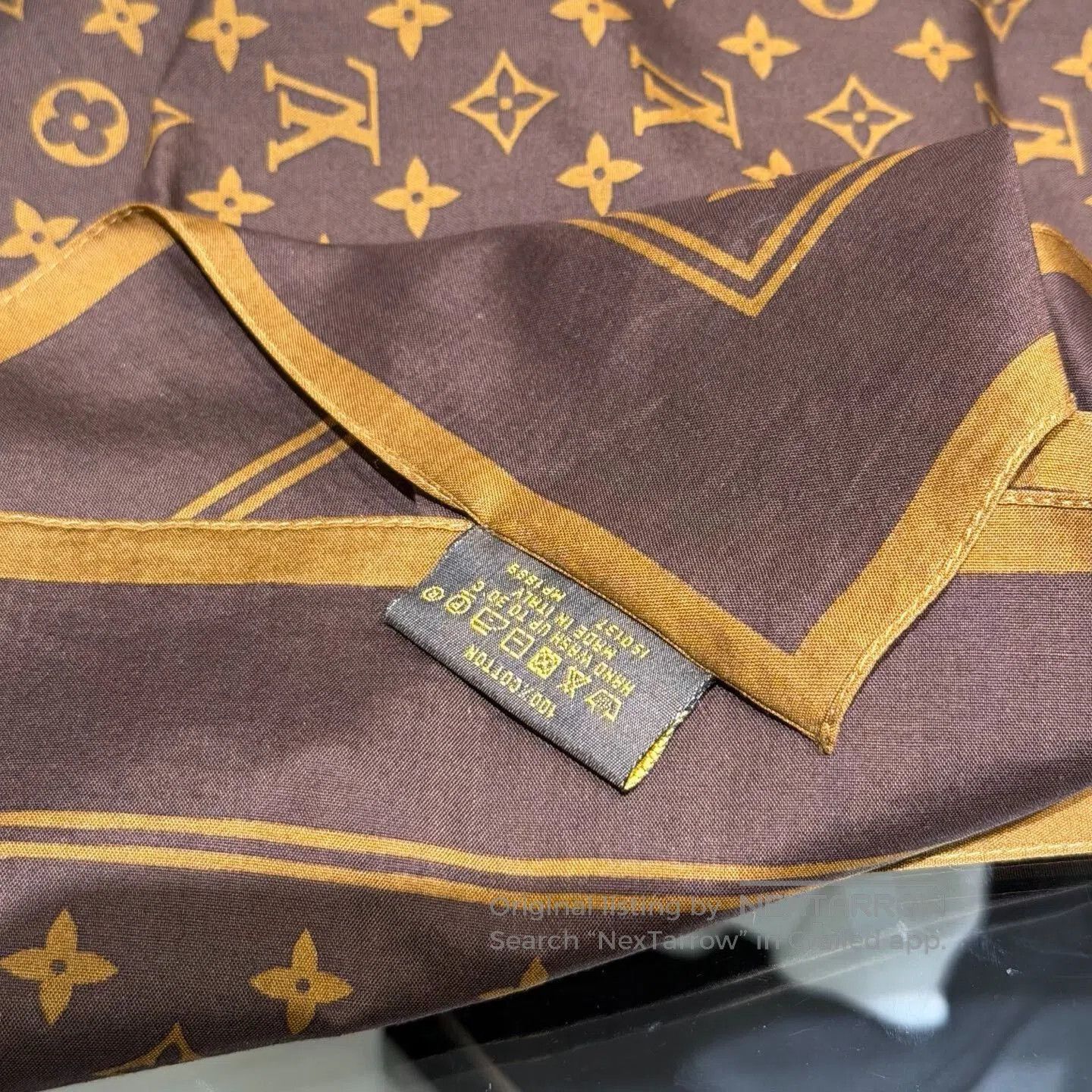 Louis Vuitton LV Supreme Collaboration Brown Scarf. Size ONE SIZE - 3 Thumbnail