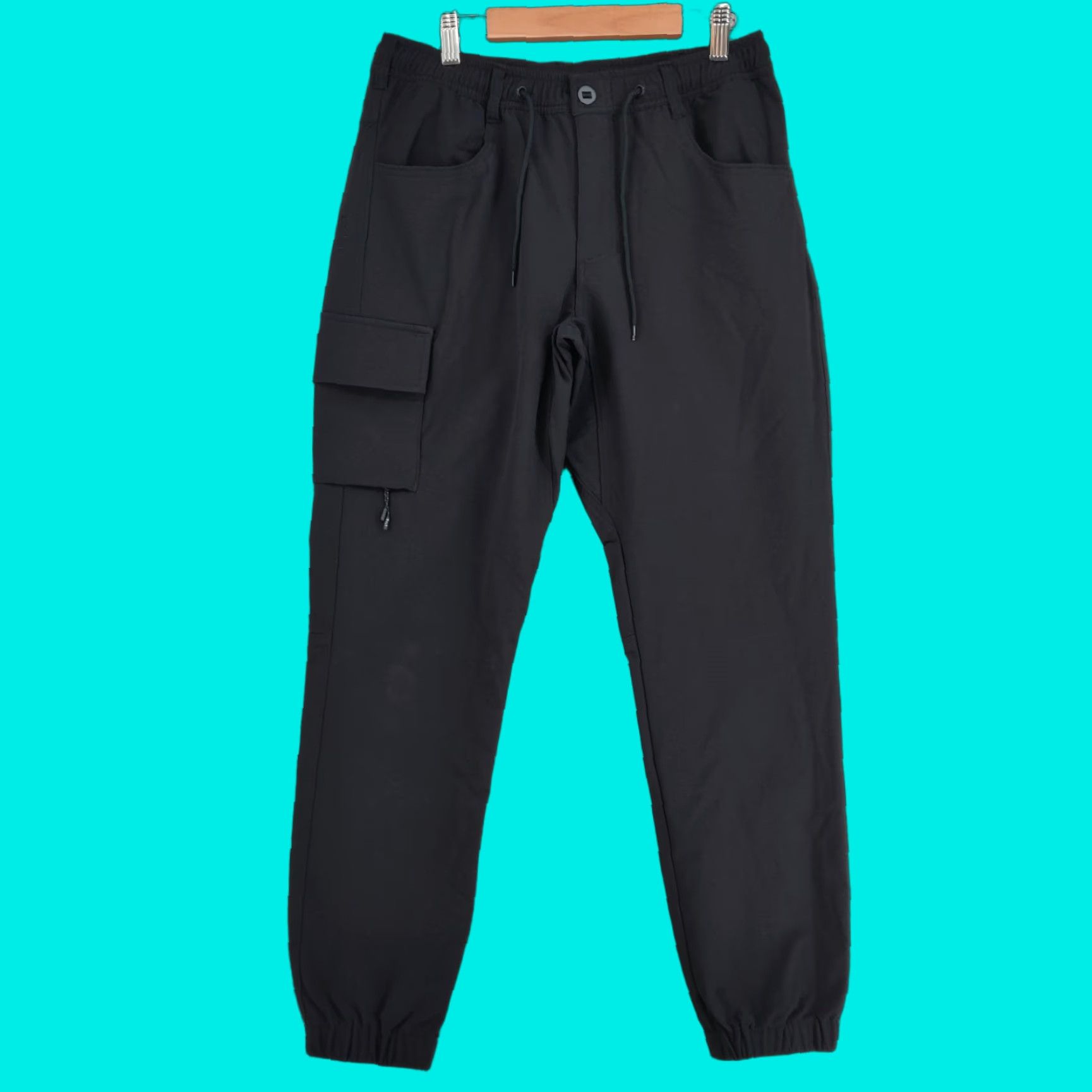Vintage Bylt Jogger Pants Mens Small 28x28 Black Cargo Performance Active Athleisure Tapered Size US 29 - 1 Thumbnail