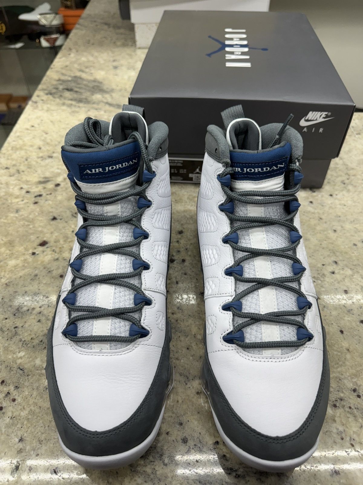 Jordan Brand Jordan 9 Retro Flint Grey French Blues Size US 10 / EU 43 - 3 Thumbnail