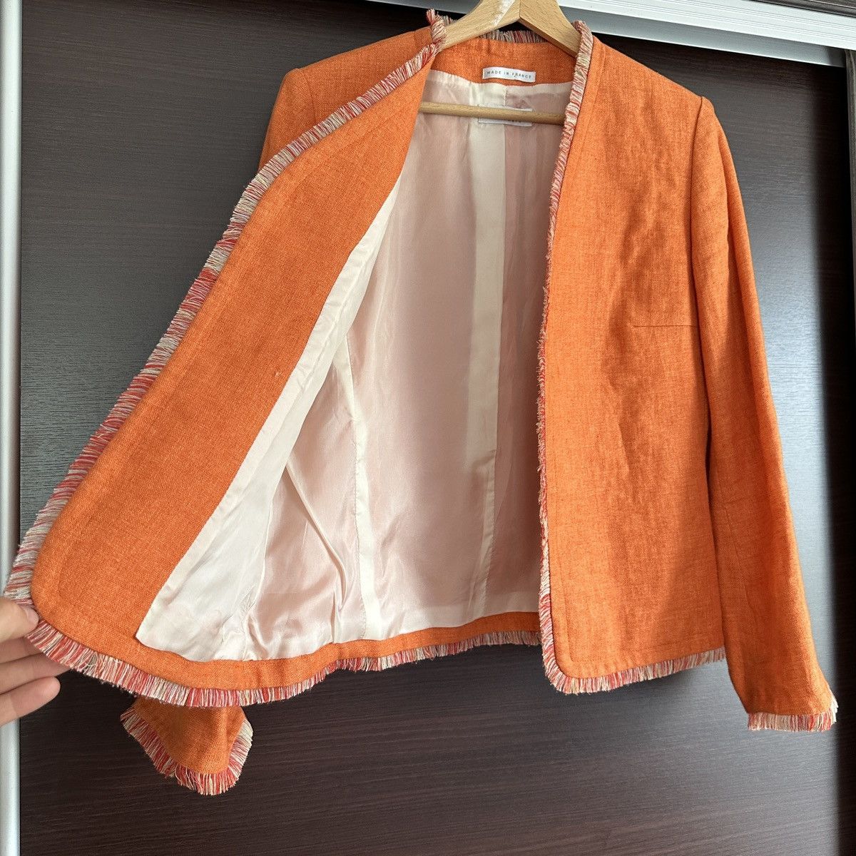 Designer Bernard Zins Made in France Lin Linen Blazer Jacket Coat M Size M / US 6-8 / IT 42-44 - 10 Thumbnail