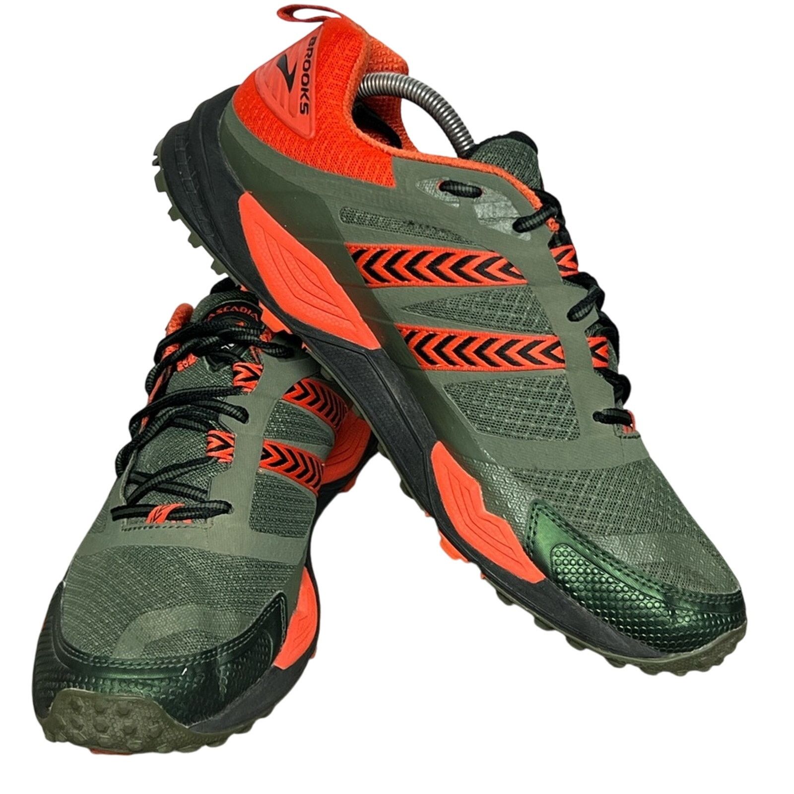 Brooks Men’s Brooks Cascadia 12 Trail Green / Orange Shoes SIZE 11 Size US 11 / EU 44 - 3 Thumbnail