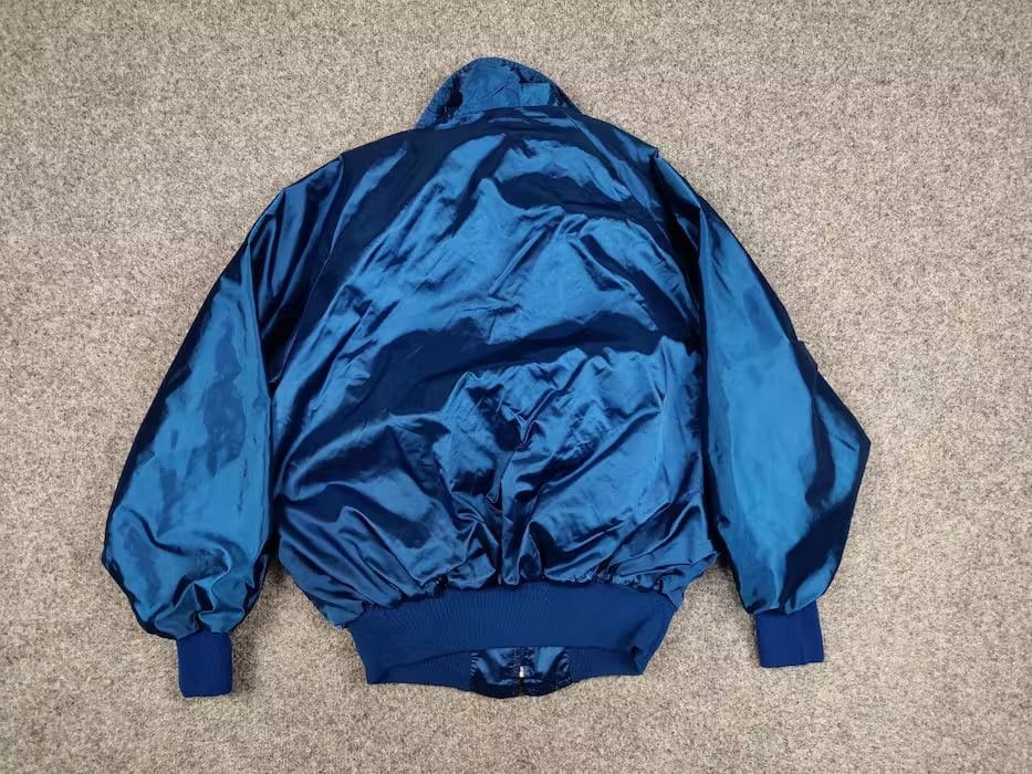 Delong Vintage 90' Delong Light Blue Bomber Jacket Club of U.S. Car Size US L / EU 52-54 / 3 - 7 Thumbnail