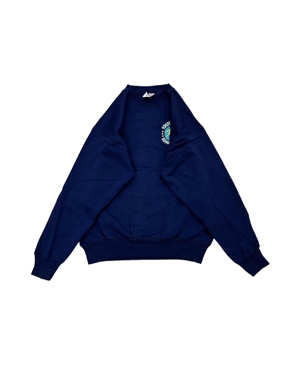 image of Made In USA x Vintage 1998 Yokota Striders Running Club Sweatshirt in Navy, Men's (Size Medium)