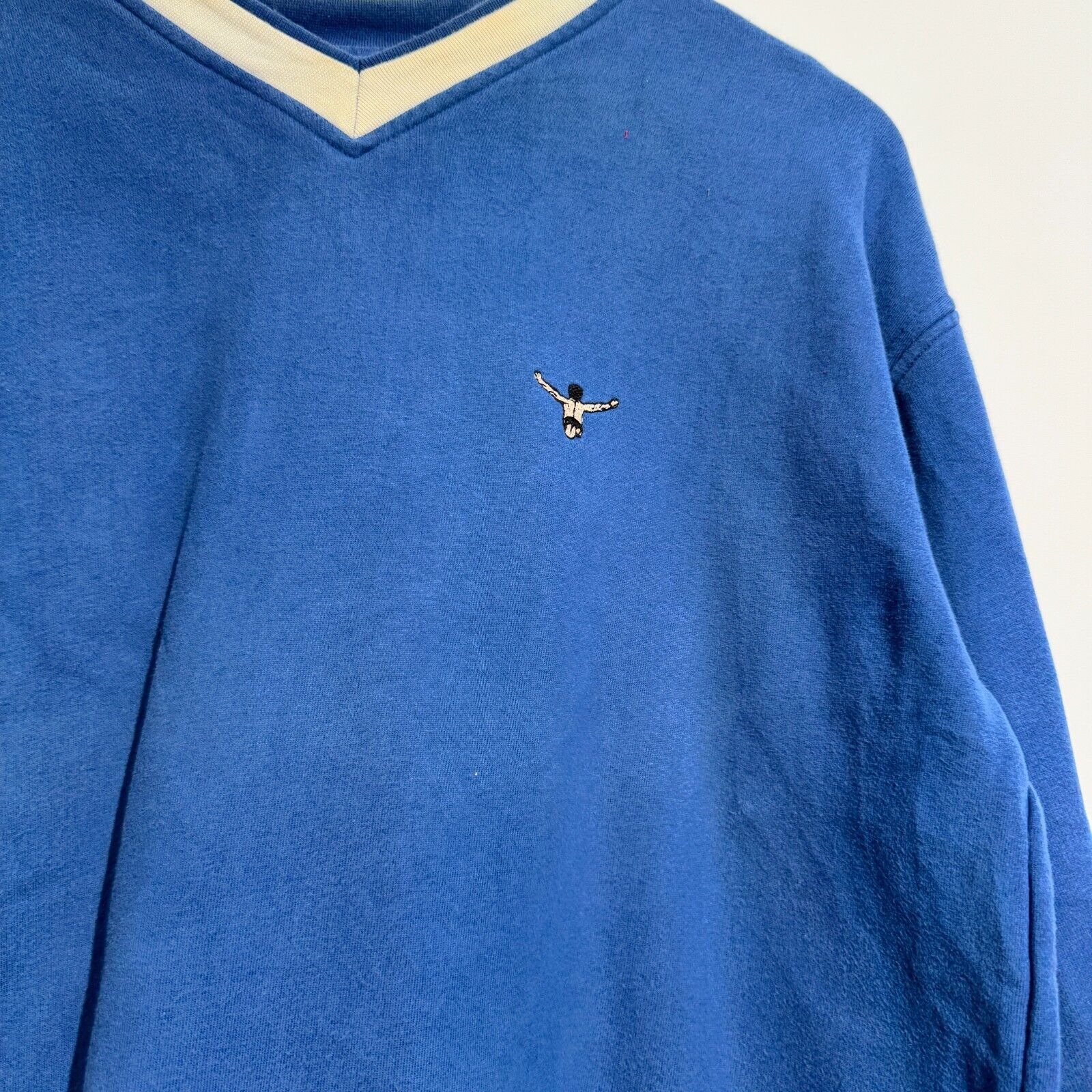 Vintage Vintage Unisex Blue Cotton Crewneck Size M Washed 90s Size US M / EU 48-50 / 2 - 4 Thumbnail