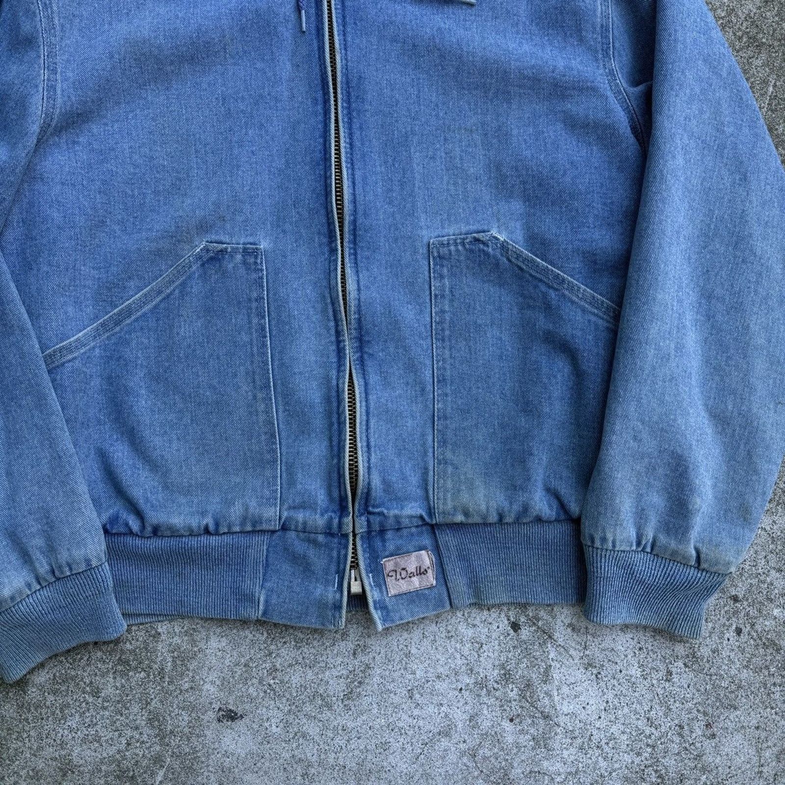 Vintage 90s Thermal Lined Denim Zip Up Work Jacket ERD Grunge Faded Size US L / EU 52-54 / 3 - 4 Thumbnail