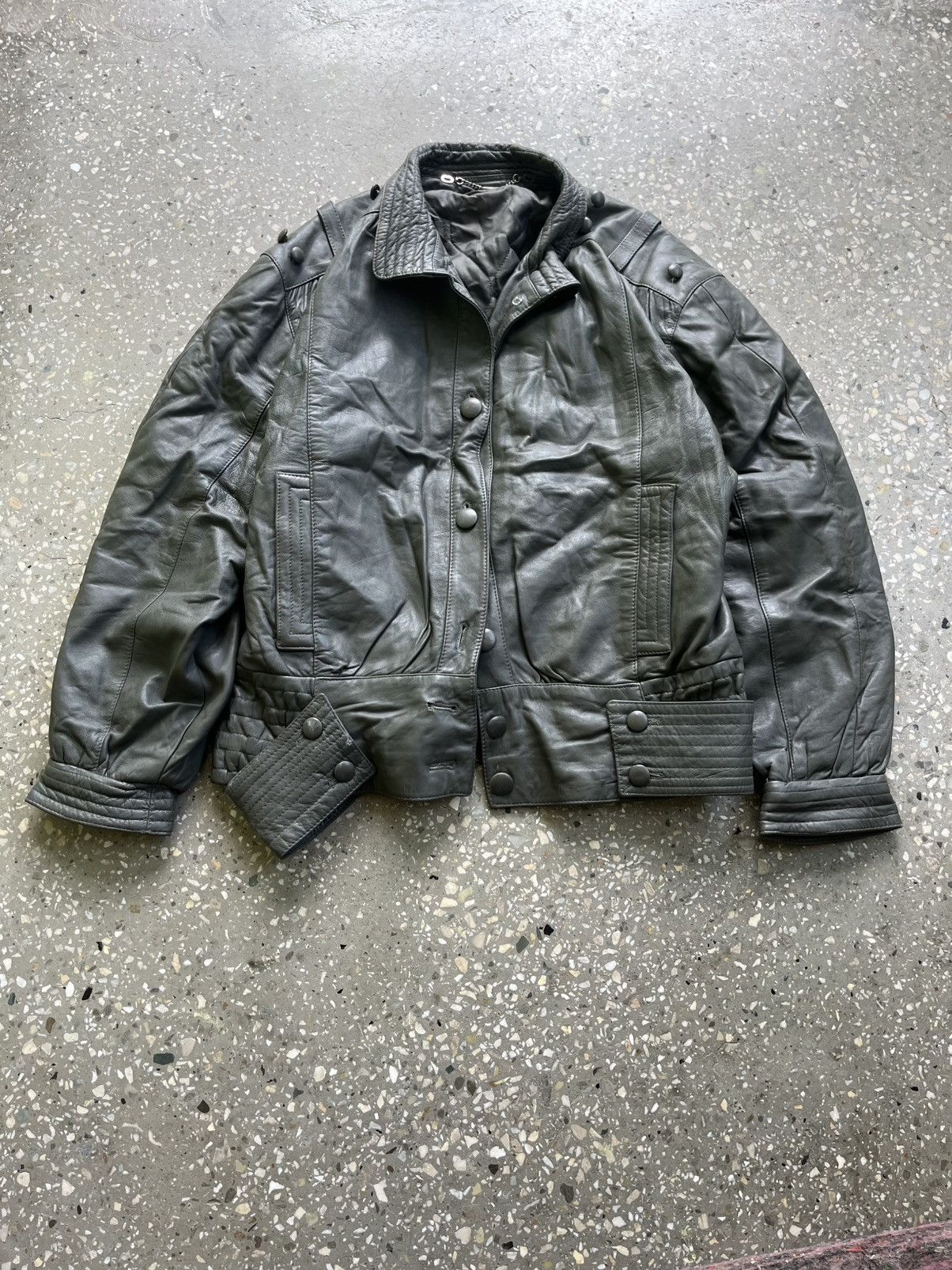 Vintage Avant Garde Y2K Guidi Style Leather Jacket