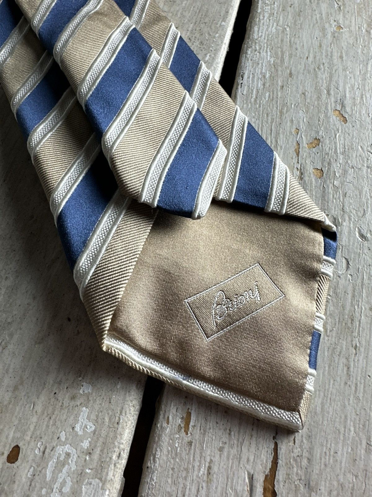 Brioni × Vintage 🚨 BRIONI VINTAGE TIE RARE LUXURY OLD MONEY LOGO Size ONE SIZE - 9 Thumbnail