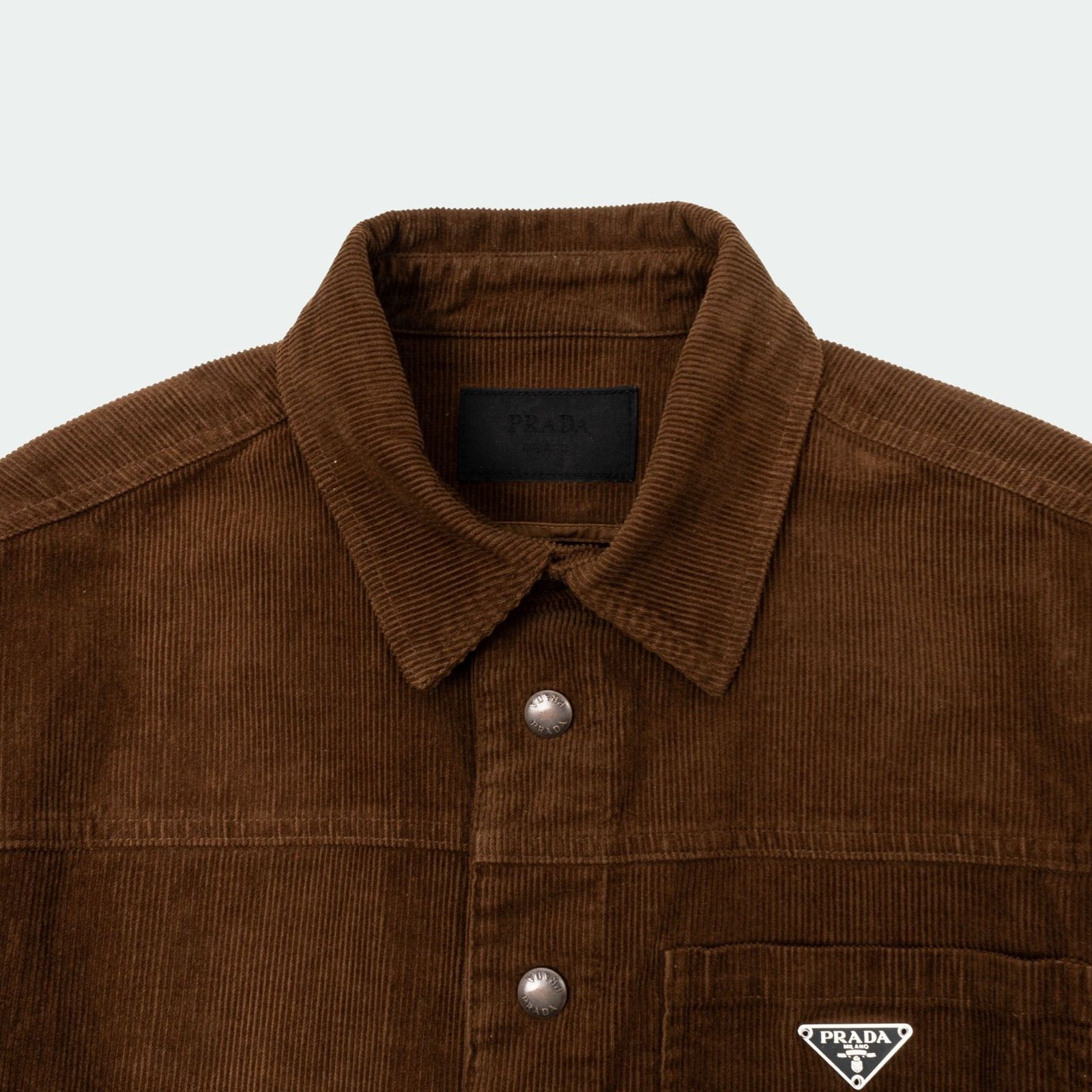 Prada Prada Men Shirt Cord Logo Size M, S1926 Size US M / EU 48-50 / 2 - 2 Thumbnail