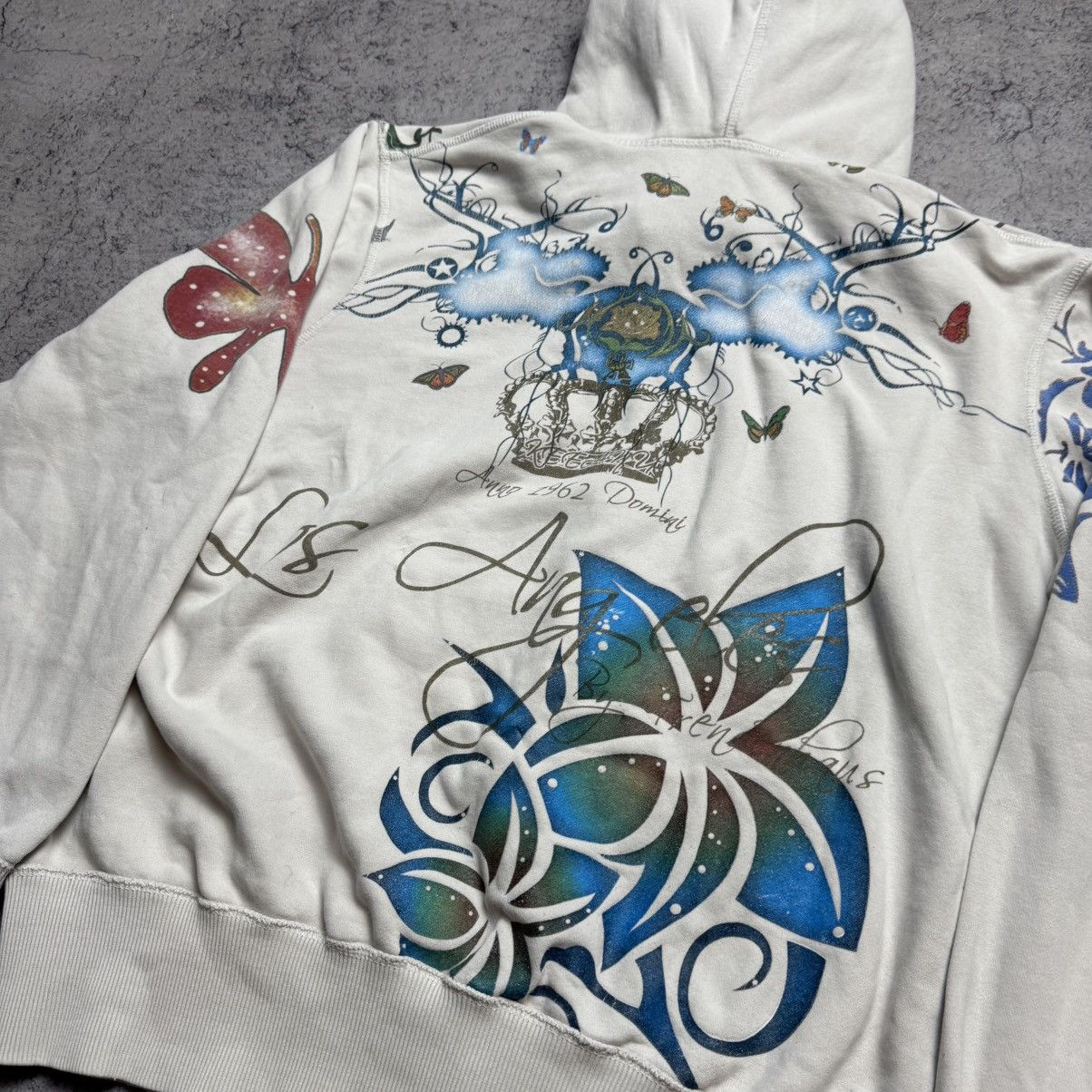 Japanese Brand Vintage Ed Hardy Style Hoodie Size US L / EU 52-54 / 3 - 4 Thumbnail