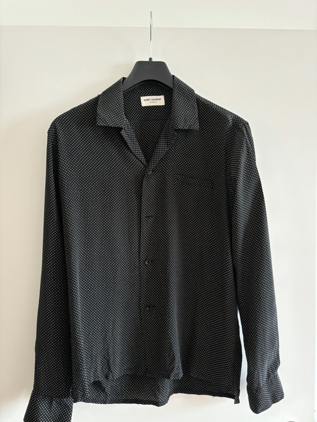 Saint Laurent Paris ドット シャツ XS SAINT LAURENT - Saint Laurent Paris レーヨン ポルカドット