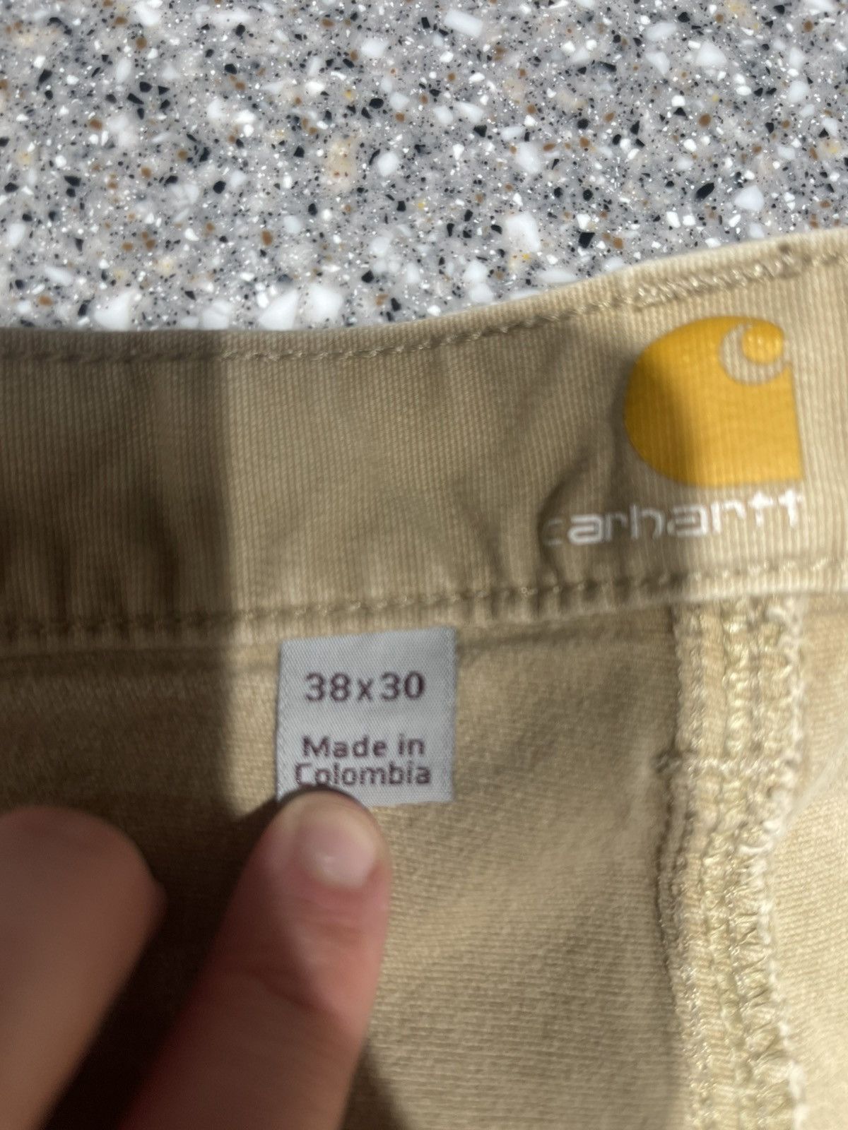 Carhartt Carhartt Pants Mens 38x30 Khaki Rugged Flex Canvas Work Pant Size US 38 / EU 54 - 3 Thumbnail