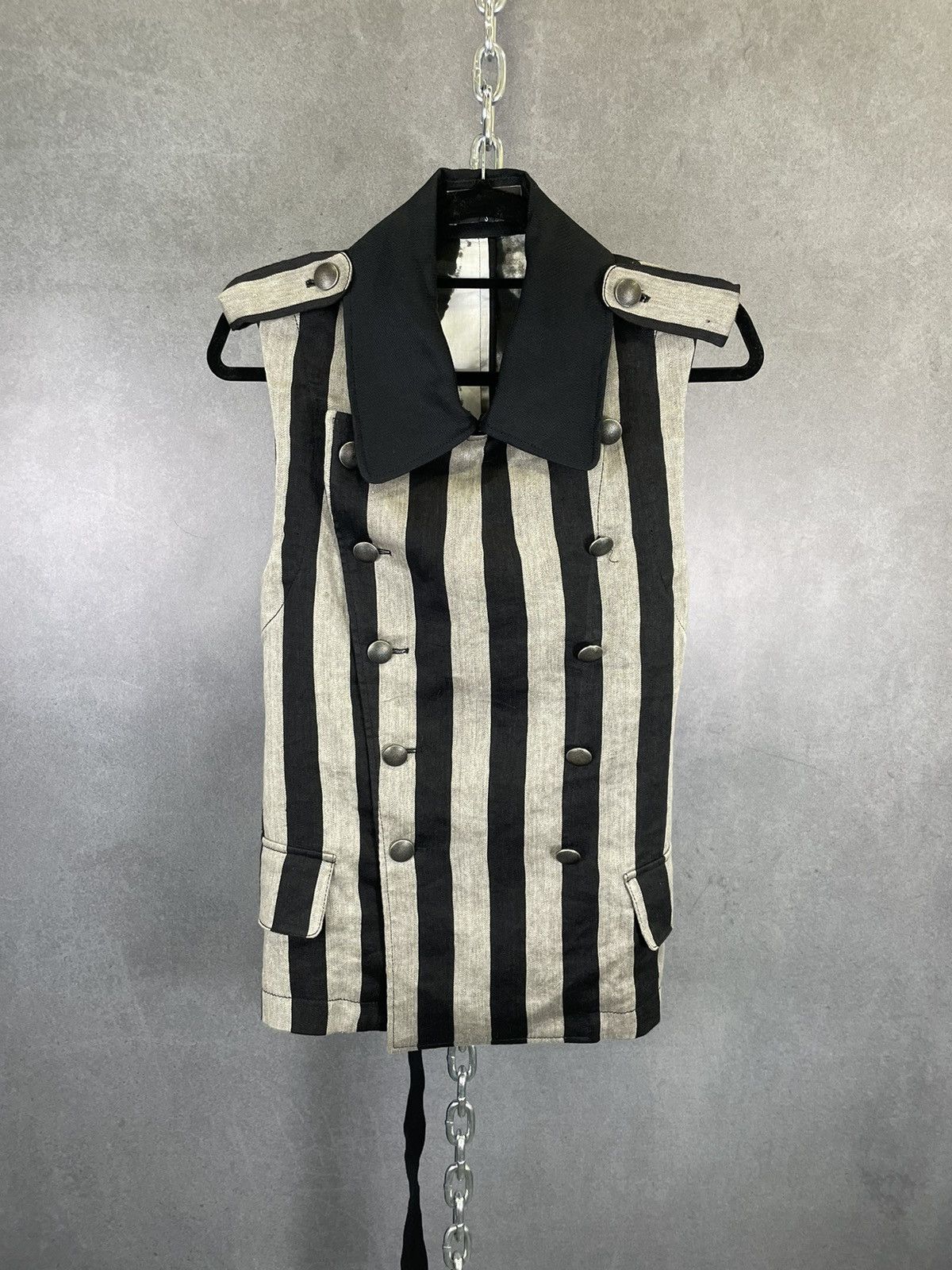 image of Ann Demeulemeester Double Breast Vest in Black, Men's (Size Small)